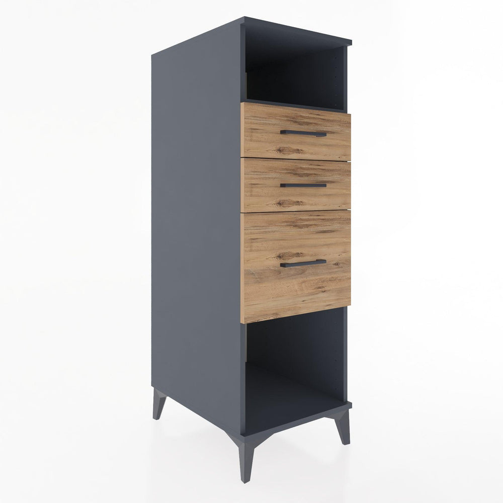 Woodntry Modular Cabinet Anthracite 44x30x122 cm with Drawers and Shelves CR31-2