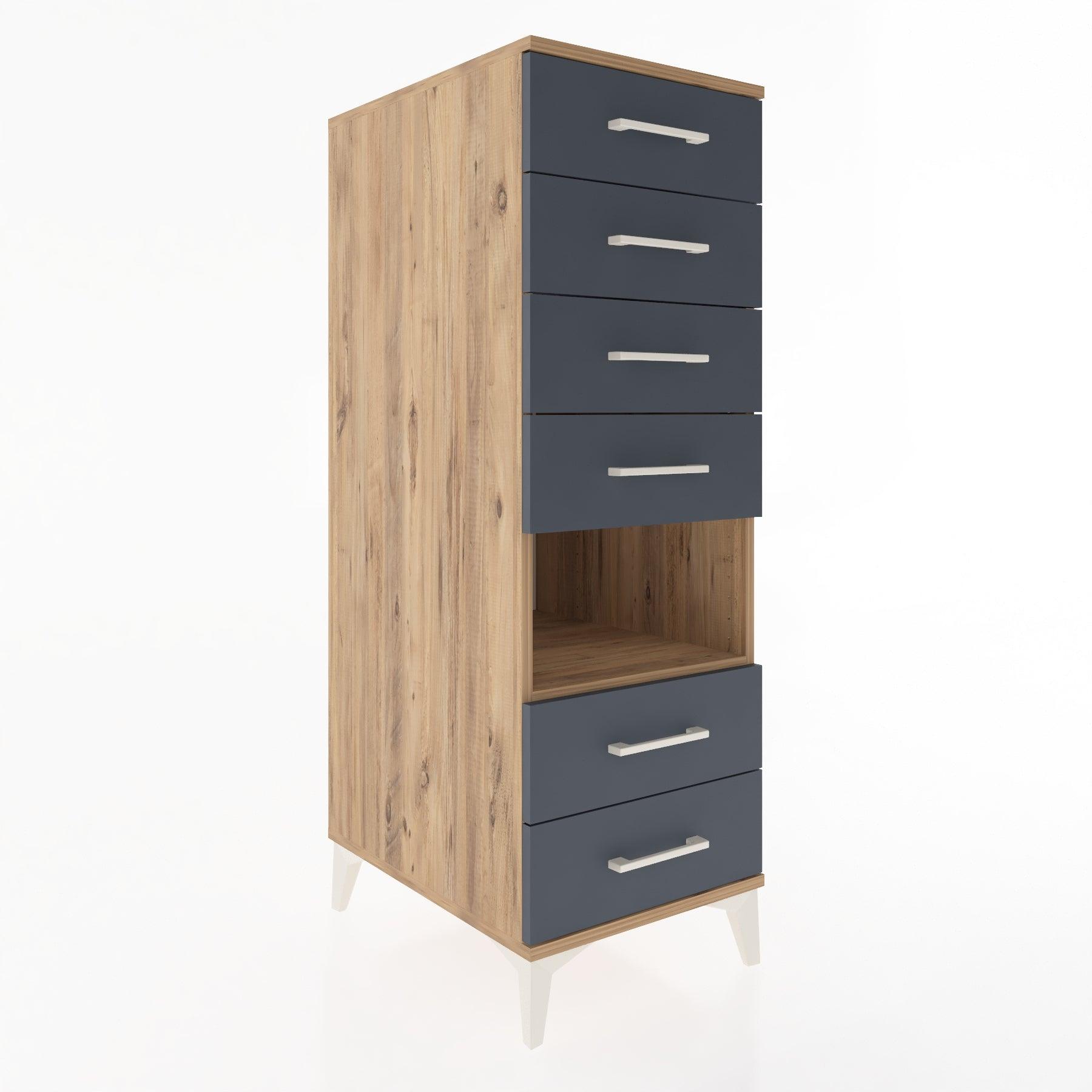 Woodntry Modular Cabinet Pine 44x59x122 cm with Drawers and Shelves CR131-3