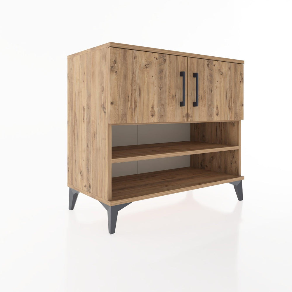 Woodntry Modüler Şifonyer Çam 88x44x68 cm Kapaklı ve Raflı KR31-3