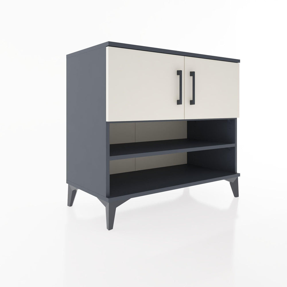 Woodntry Modüler Şifonyer Antrasit 88x44x68 cm Kapaklı ve Raflı KR32-2