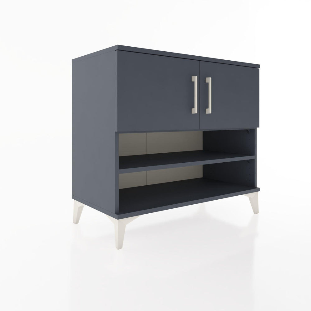 Woodntry Modüler Şifonyer Antrasit 88x44x68 cm Kapaklı ve Raflı KR32-2