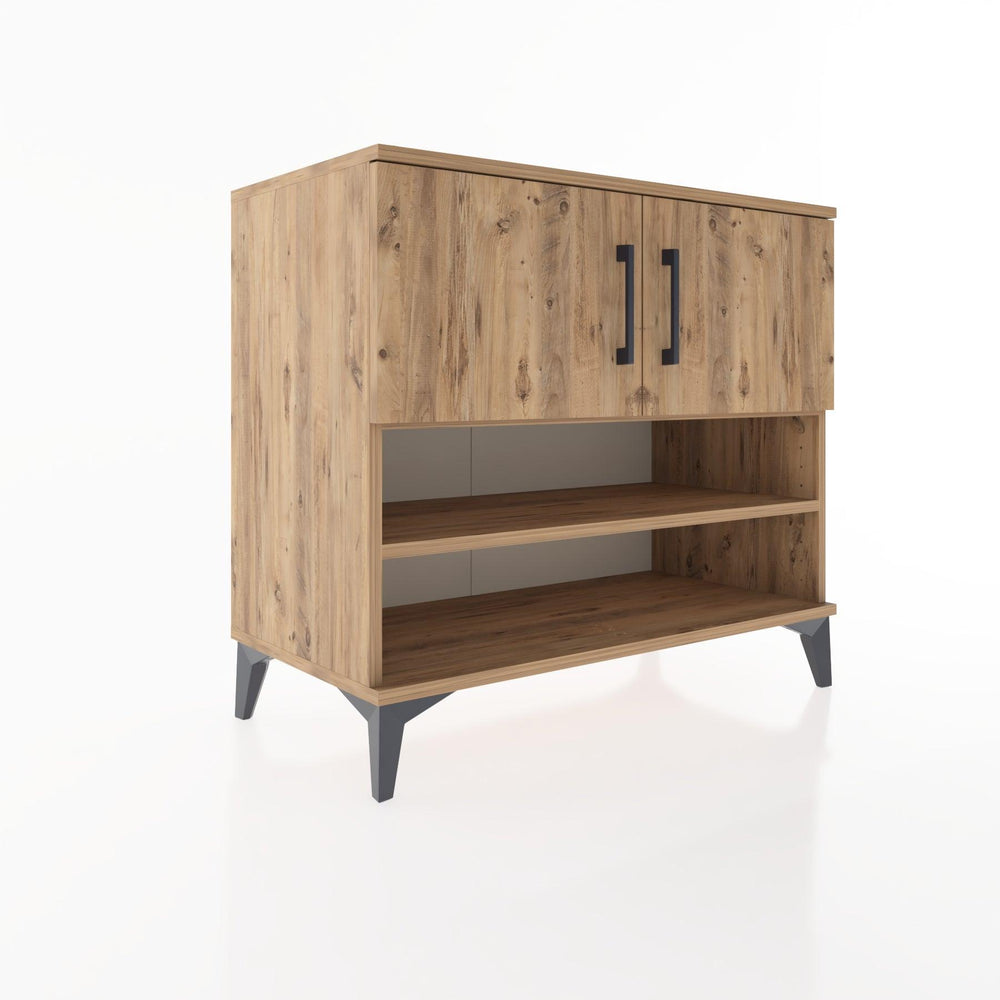 Woodntry Modüler Şifonyer Çam 88x44x68 cm Kapaklı ve Raflı KR32-3