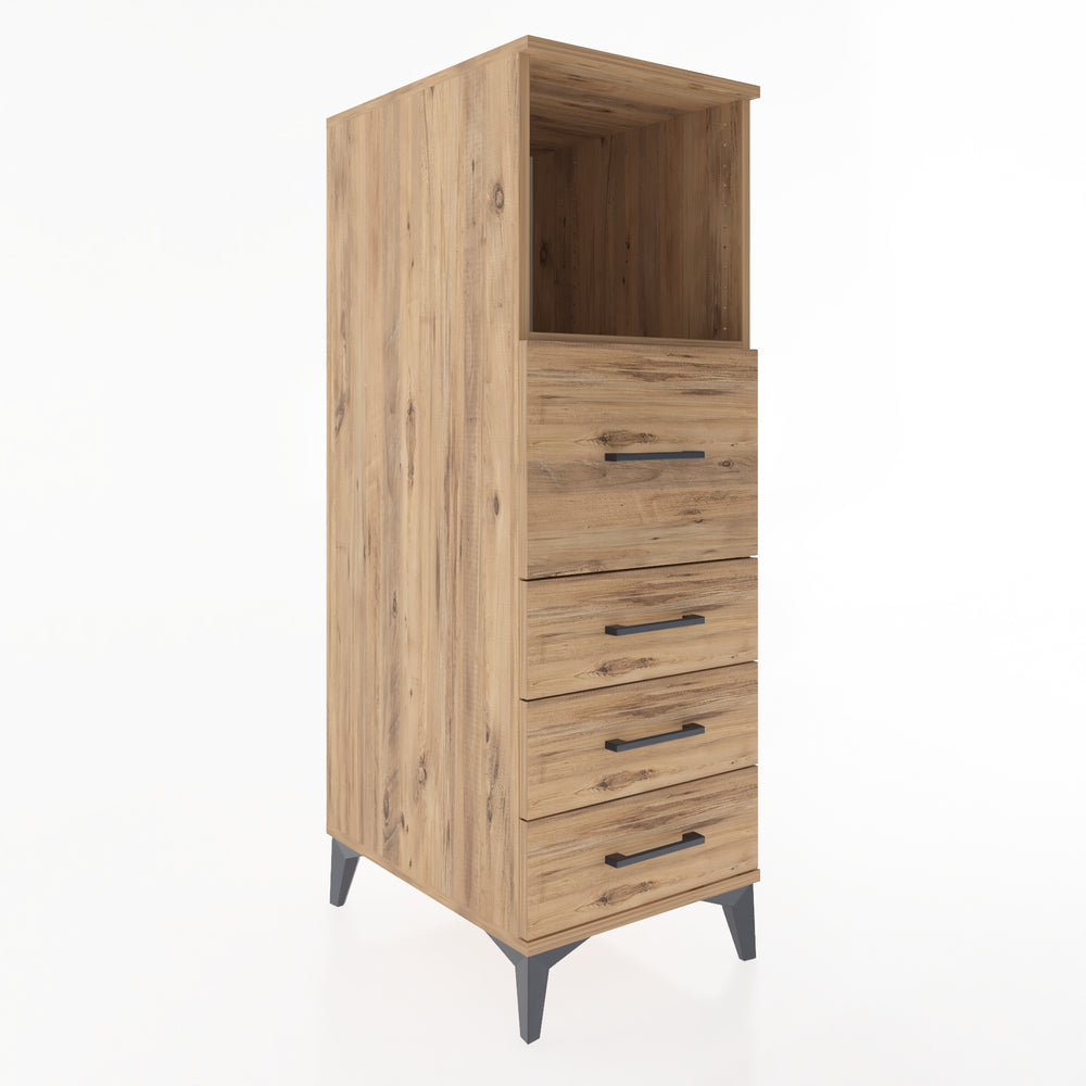 Woodntry Modular Cabinet Pine 44x59x122 cm with Drawers and Shelves CR82-3