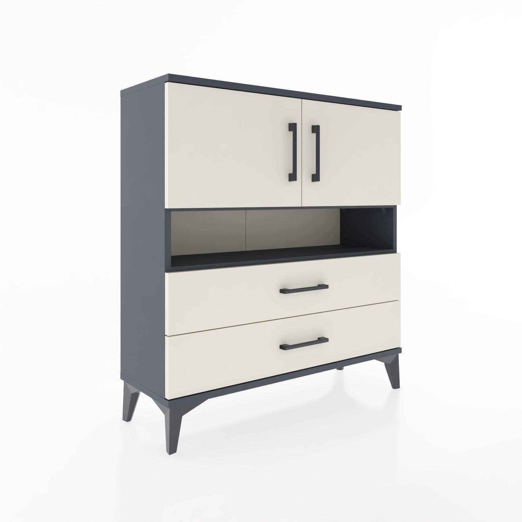Woodntry Modular Dresser Anthracite 88x30x84 cm Functional F33-2