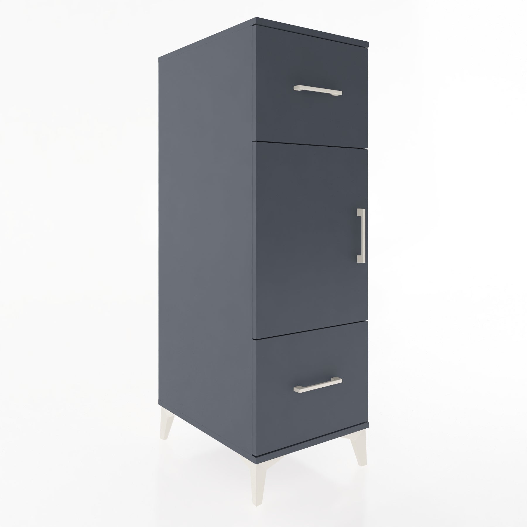 Woodntry Modular Cabinet Anthracite 44x59x122 cm with Doors and Drawers KC33-2