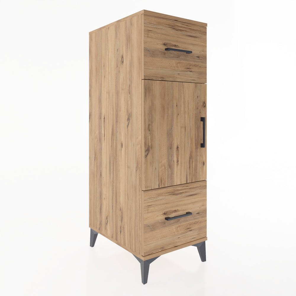 Woodntry Modular Cabinet Pine 44x59x122 cm with Doors and Drawers KC33-3