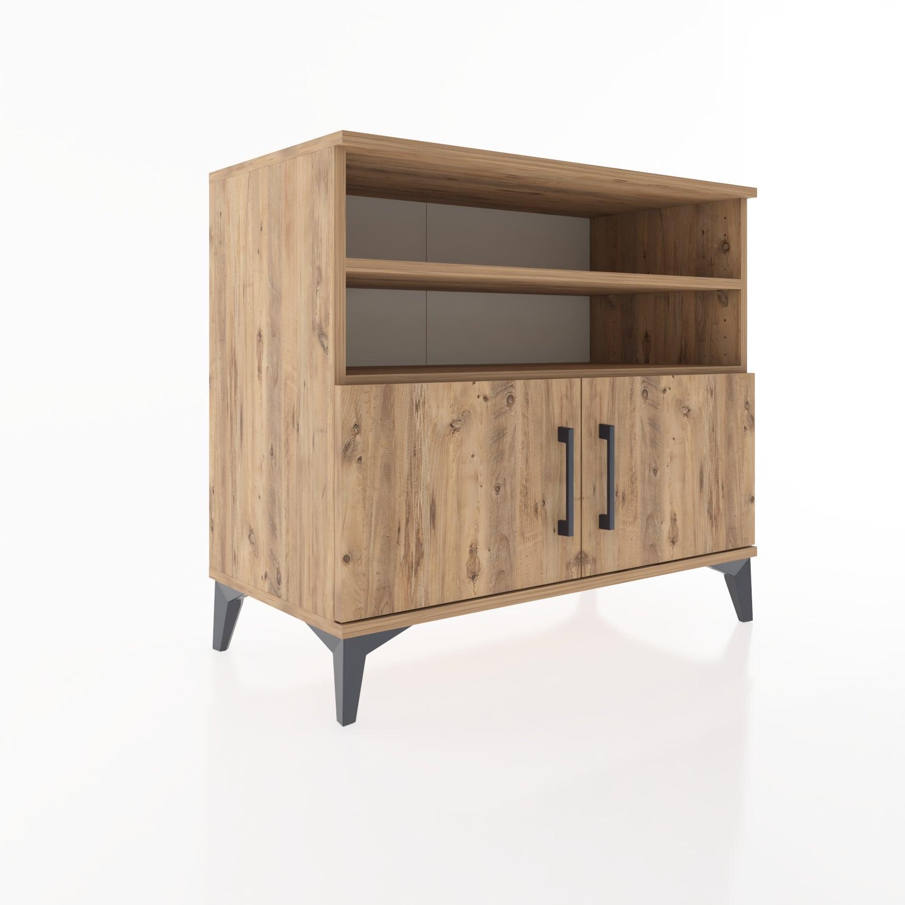 Woodntry Modüler Şifonyer Çam 88x44x68 cm Kapaklı ve Raflı KR33-3