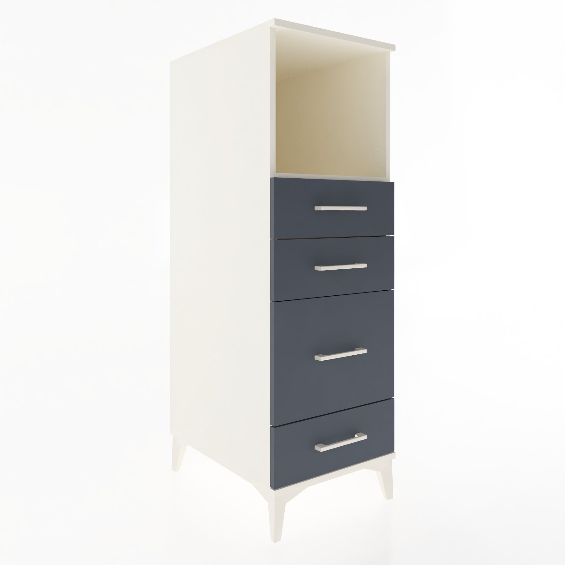 Woodntry Modular Cabinet Moonstone 44x59x122 cm with Drawers and Shelves CR84-1