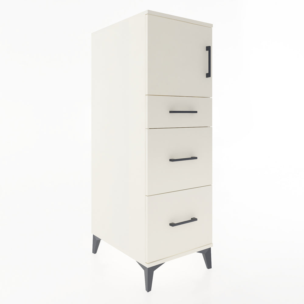 Woodntry Modüler Dolap Aytaşı 44x59x122 cm Kapaklı ve Çekmeceli KC34-1