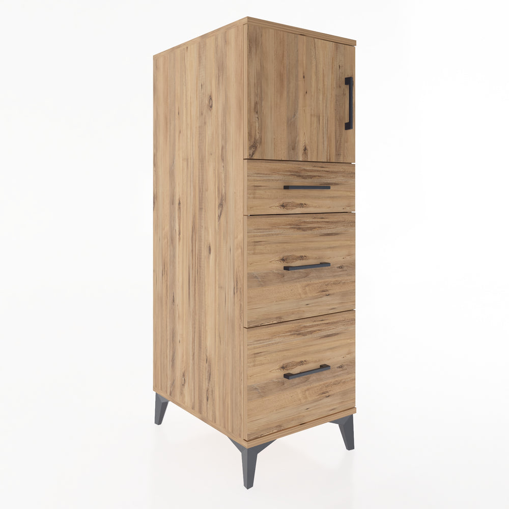 Woodntry Modular Cabinet Pine 44x59x122 cm with Doors and Drawers KC34-3