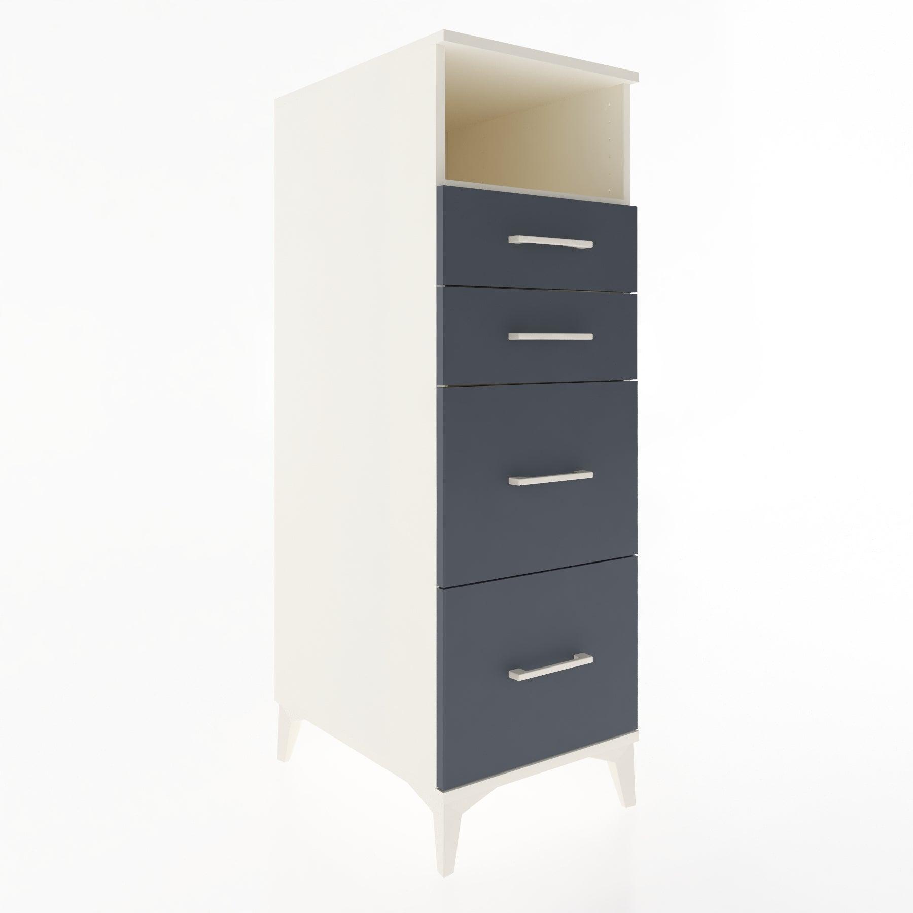Woodntry Modular Cabinet Moonstone 44x30x122 cm with Drawers and Shelves CR35-1