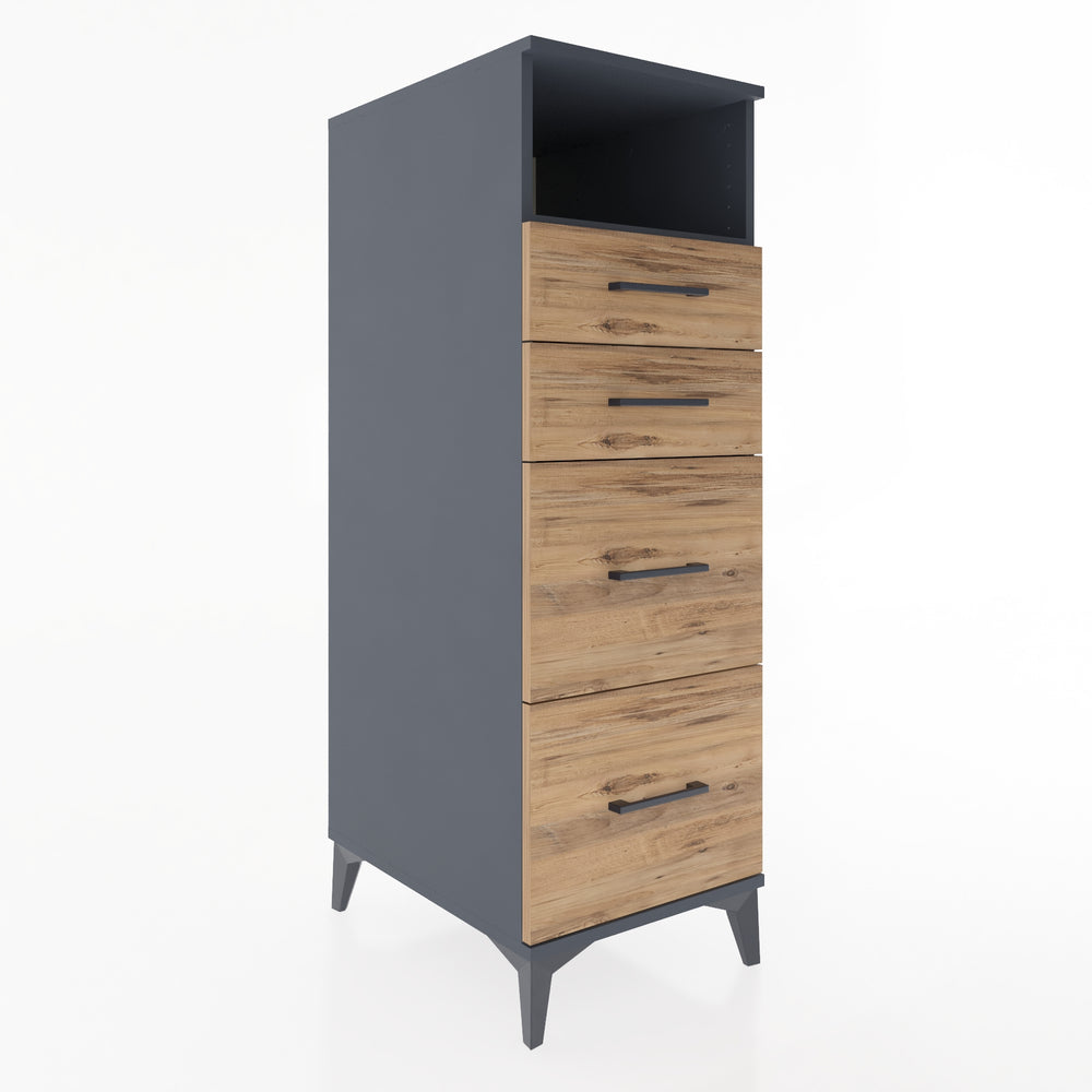Woodntry Modular Cabinet Anthracite 44x59x122 cm with Drawers and Shelves CR35-2