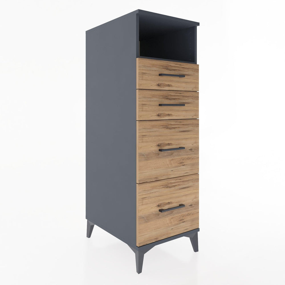 Woodntry Modular Cabinet Anthracite 44x30x122 cm with Drawers and Shelves CR35-2