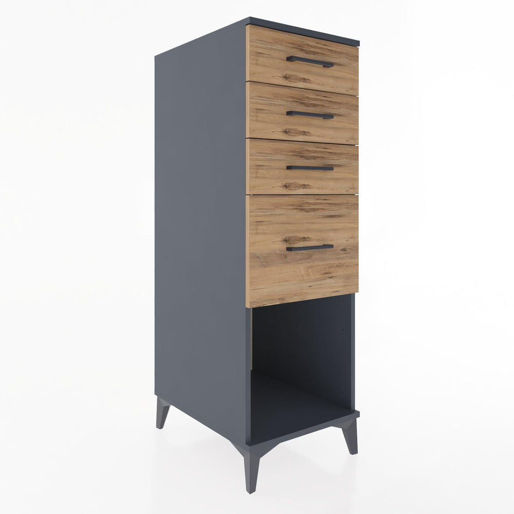 Woodntry Modular Cabinet Anthracite 44x30x122 cm with Drawers and Shelves CR85-2