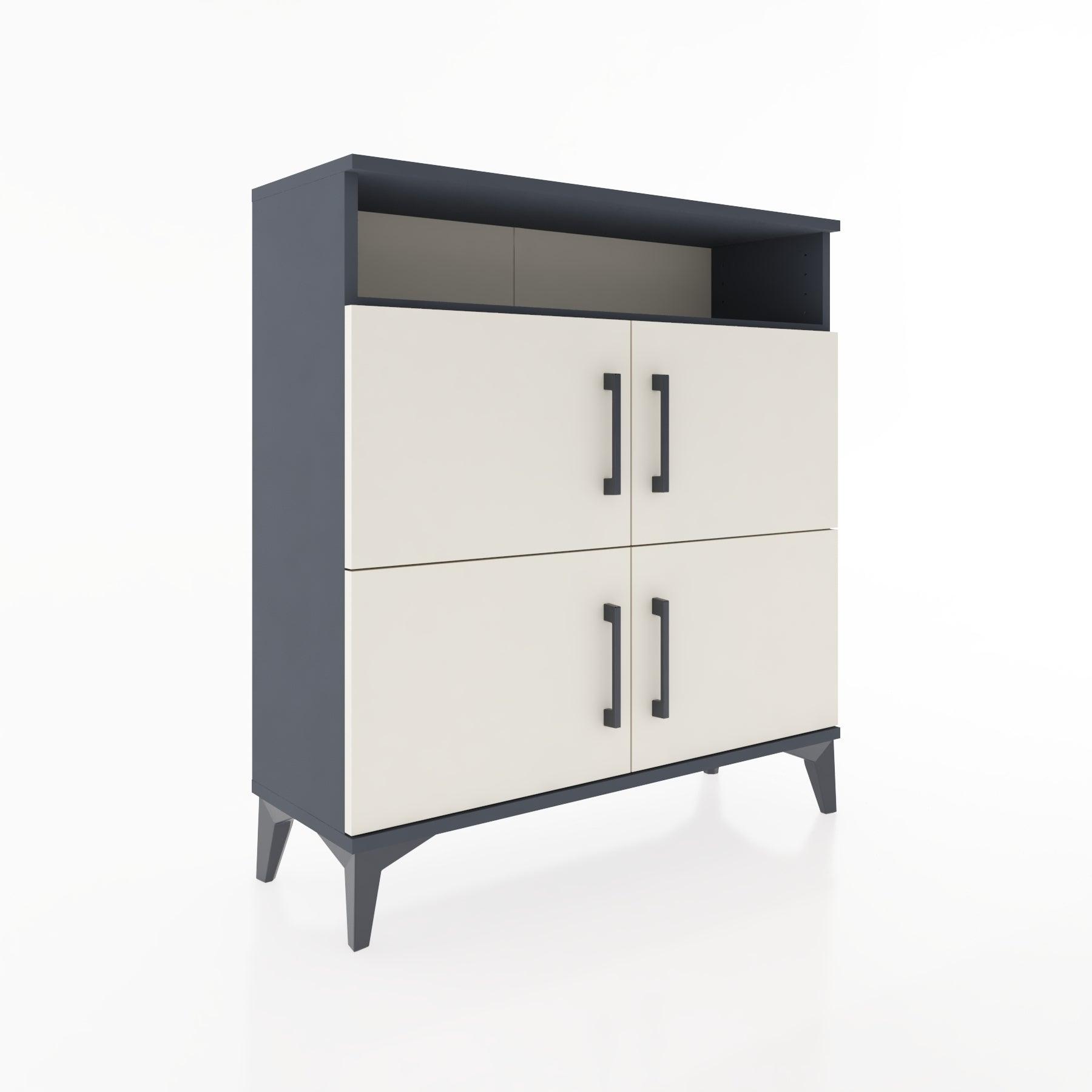 Woodntry Modular Dresser Anthracite 88x30x84 cm with Cover and Shelf KR35-2