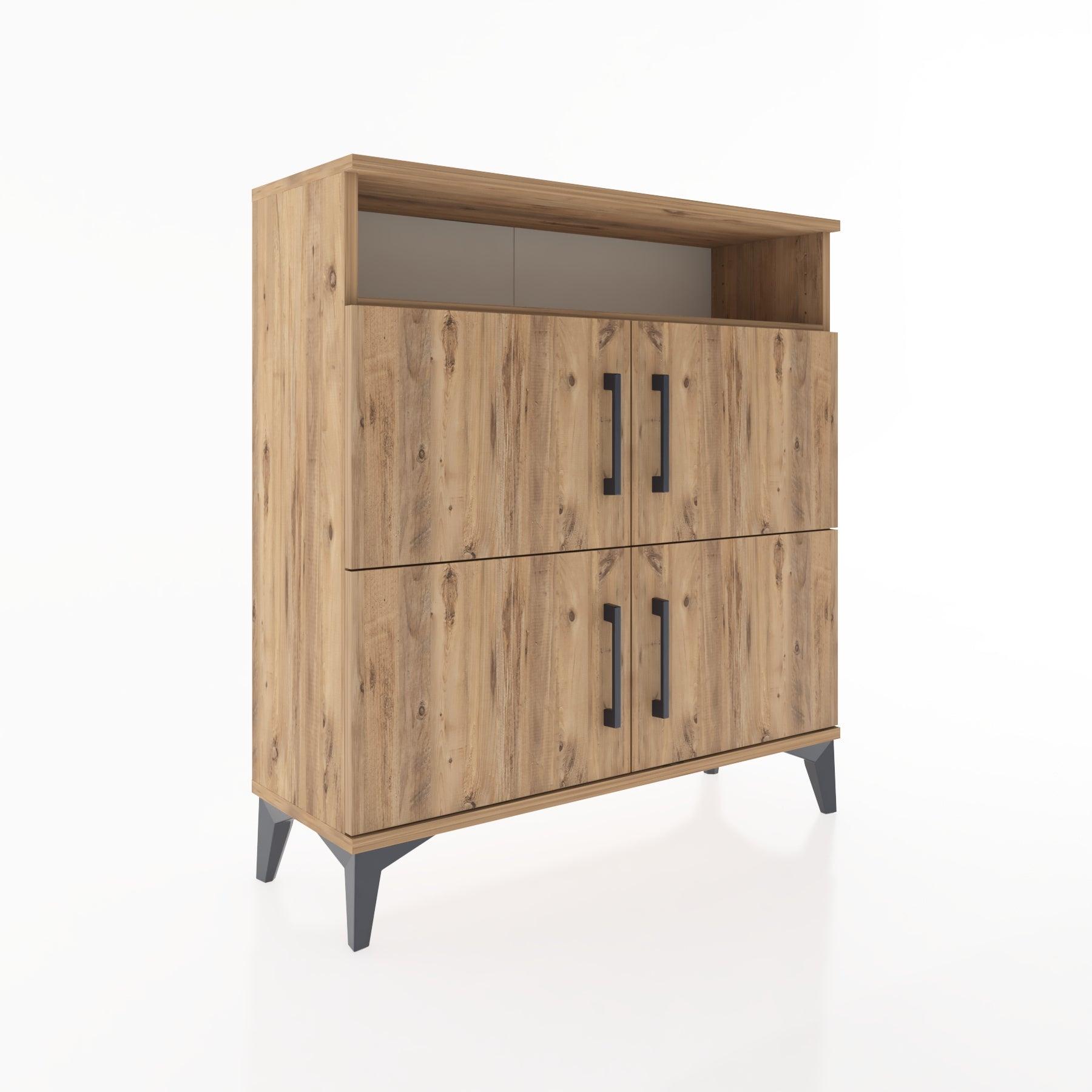 Woodntry Modular Dresser Pine 88x30x84 cm with Cover and Shelf KR35-3