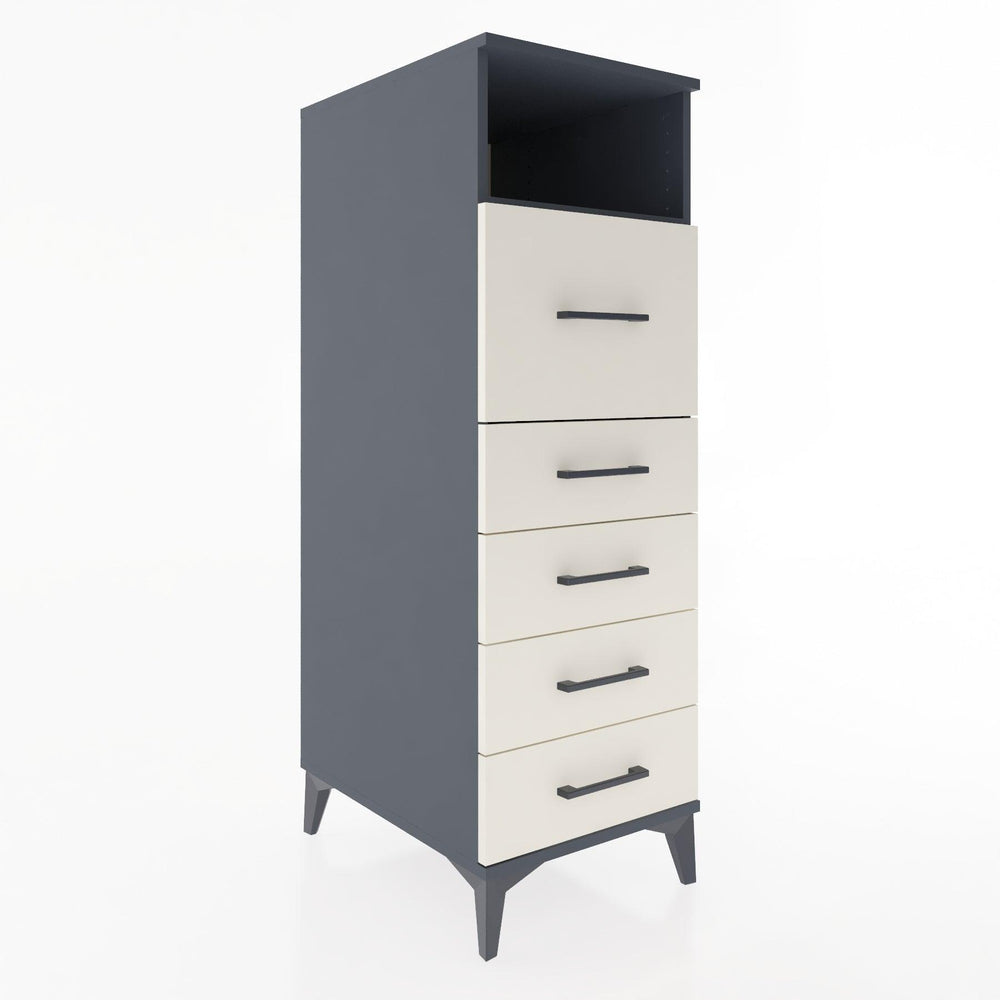 Woodntry Modular Cabinet Anthracite 44x30x122 cm with Drawers and Shelves CR86-2