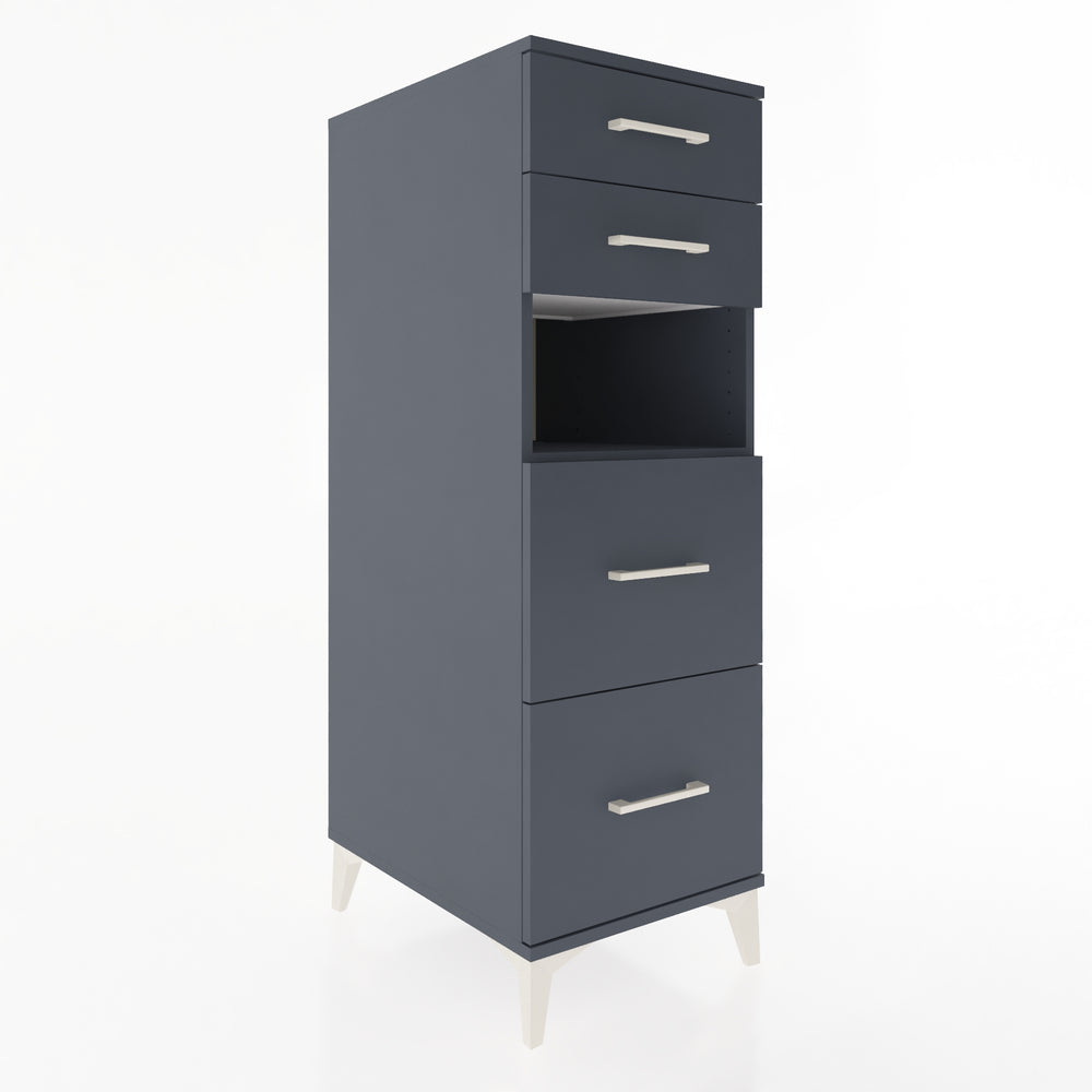 Woodntry Modular Cabinet Anthracite 44x59x122 cm with Drawers and Shelves CR36-2