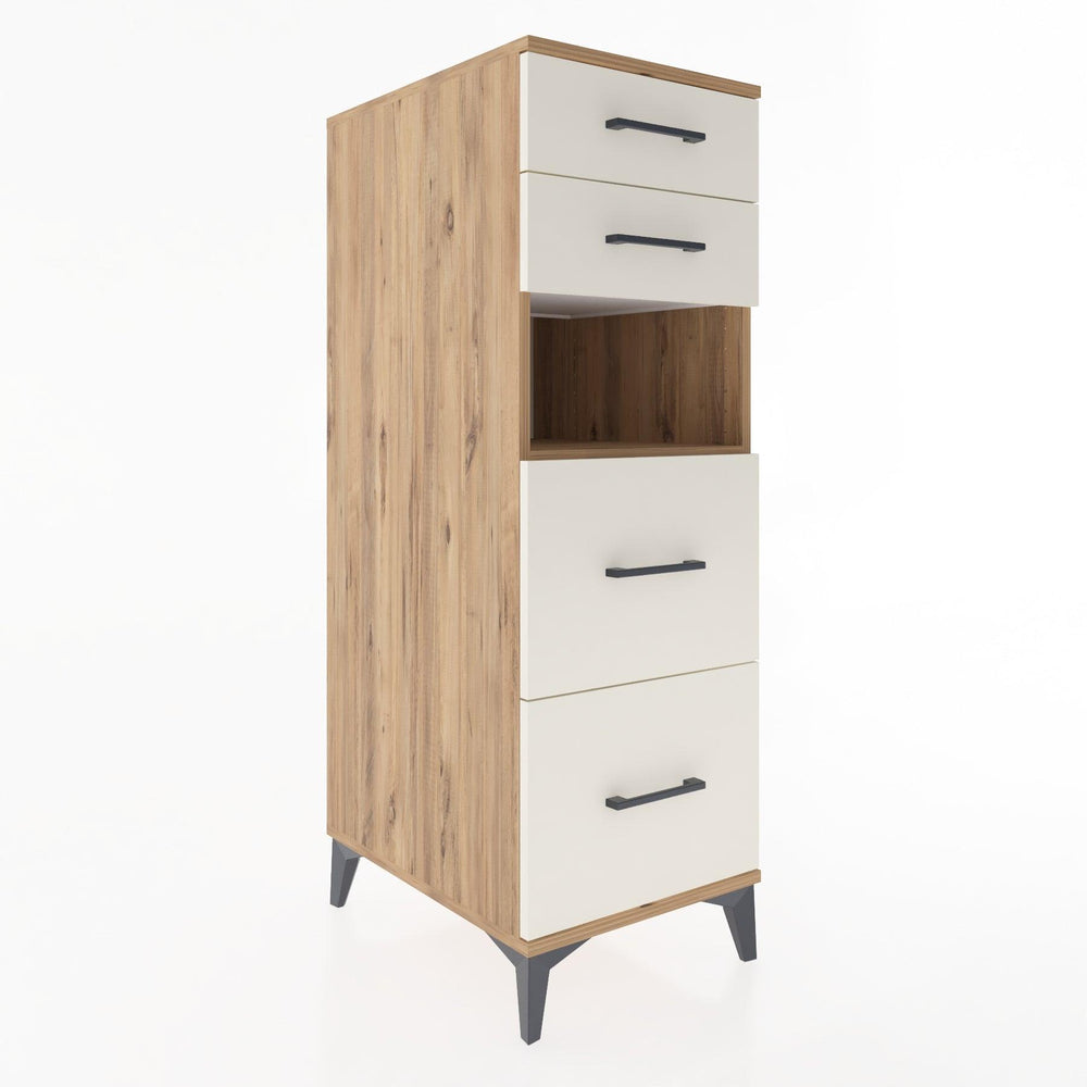 Woodntry Modular Cabinet Pine 44x30x122 cm with Drawers and Shelves CR36-3