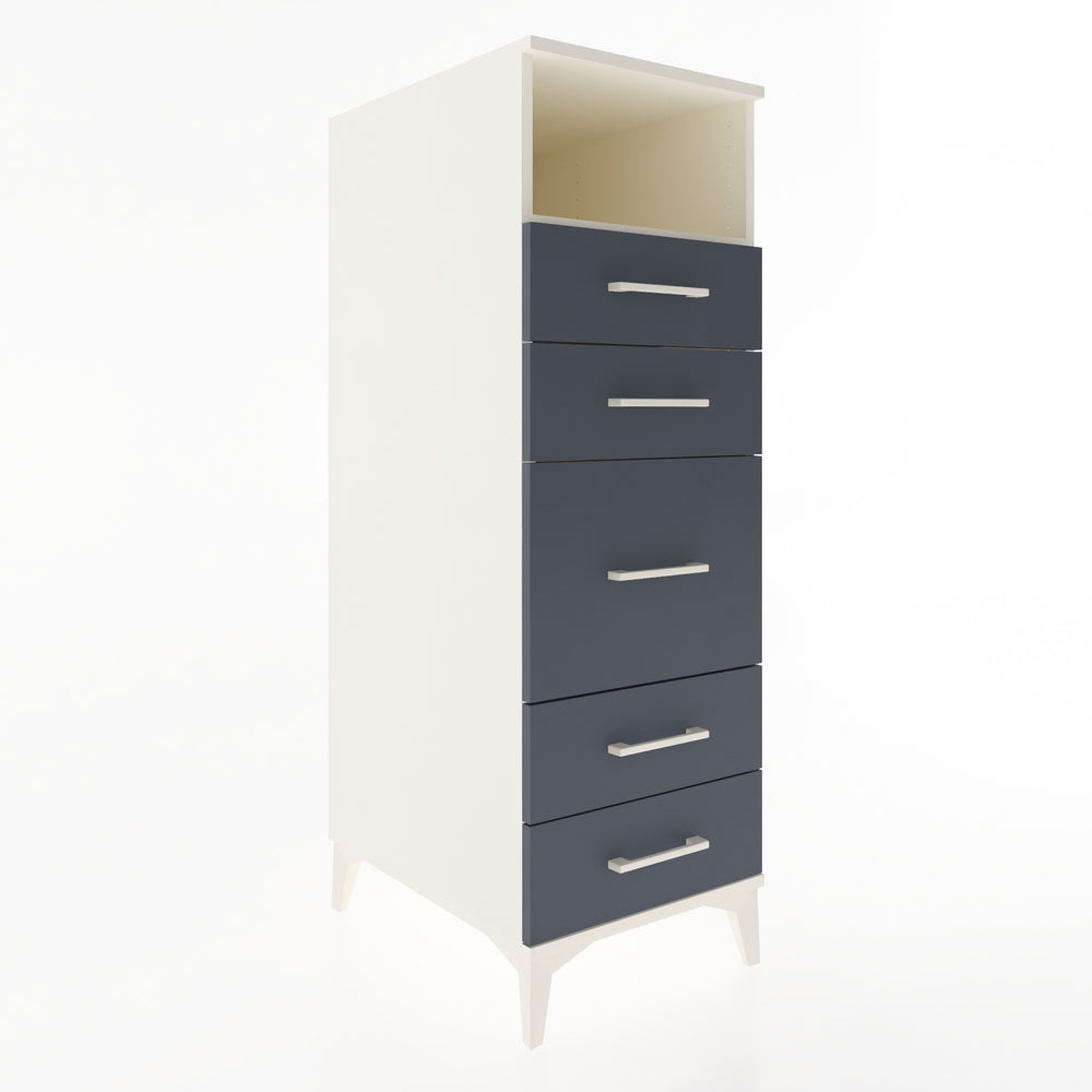Woodntry Modular Cabinet Moonstone 44x59x122 cm with Drawers and Shelves CR87-1