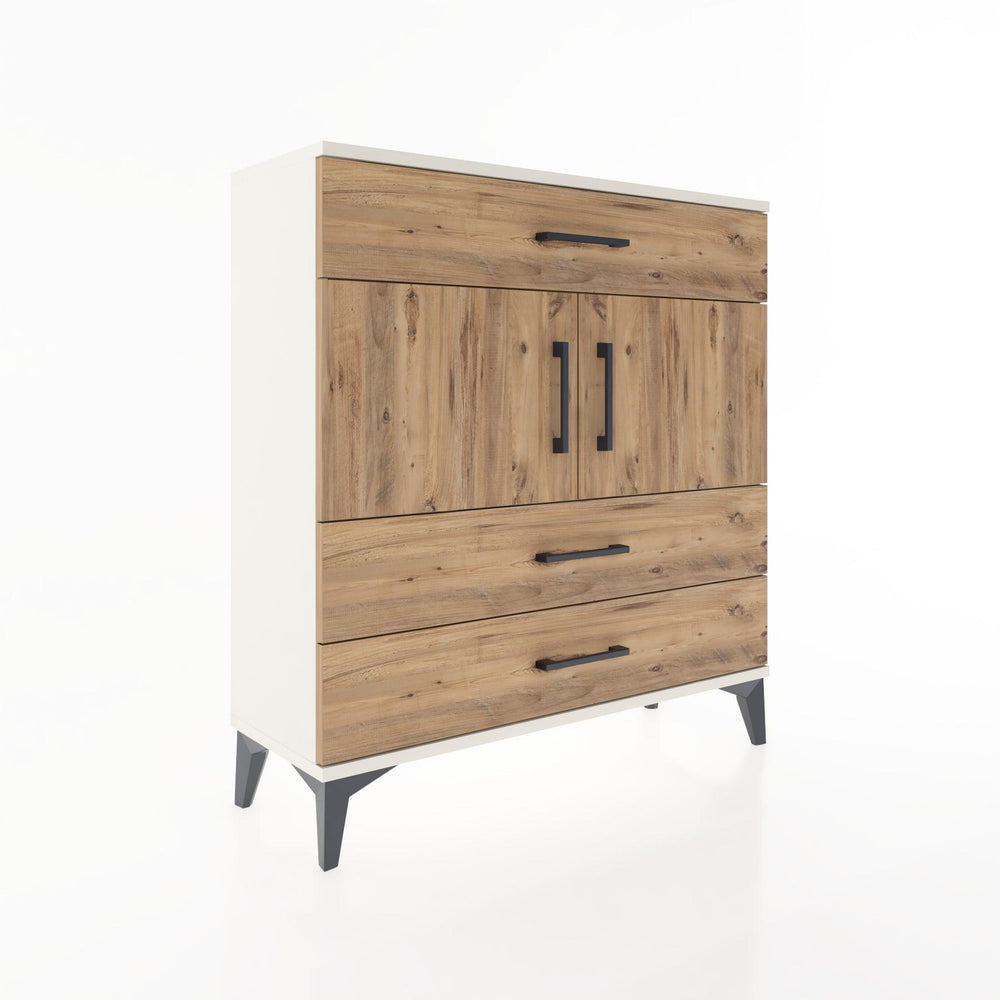 Woodntry Modüler Şifonyer Aytaşı 88x30x84 cm Kapaklı ve Çekmeceli KC37-1