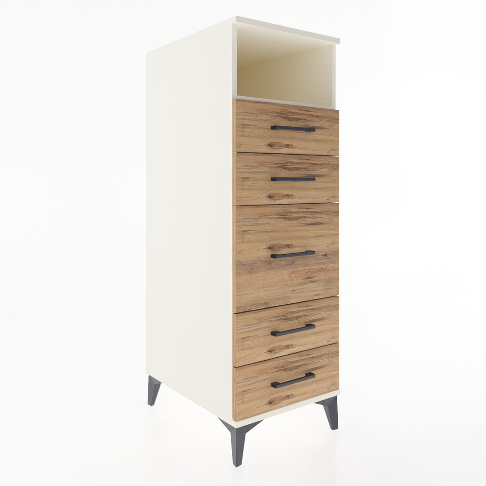 Woodntry Modular Cabinet Moonstone 44x59x122 cm with Drawers and Shelves CR87-1
