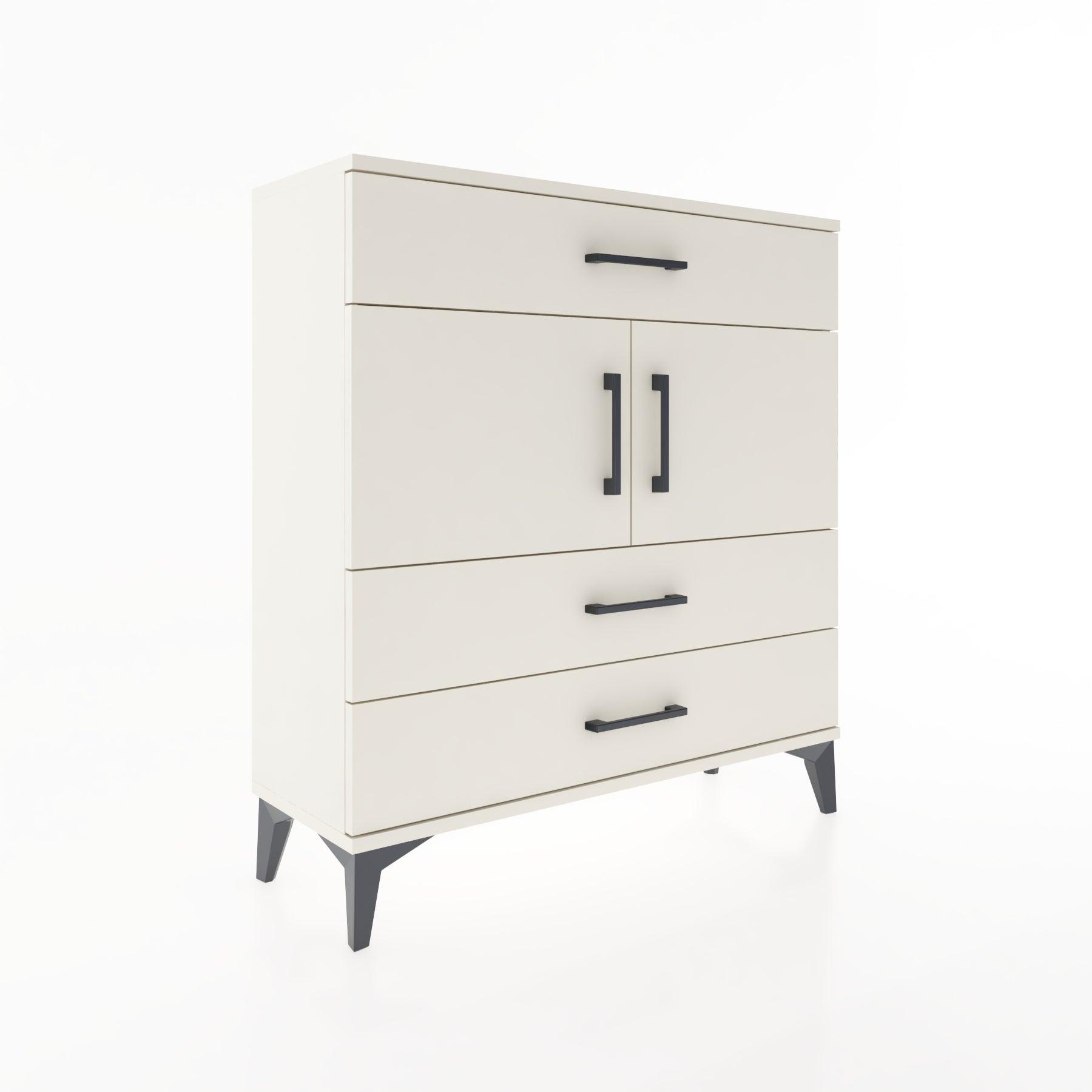 Woodntry Modular Dresser Moonstone 88x30x84 cm with Cover and Drawer KC37-1