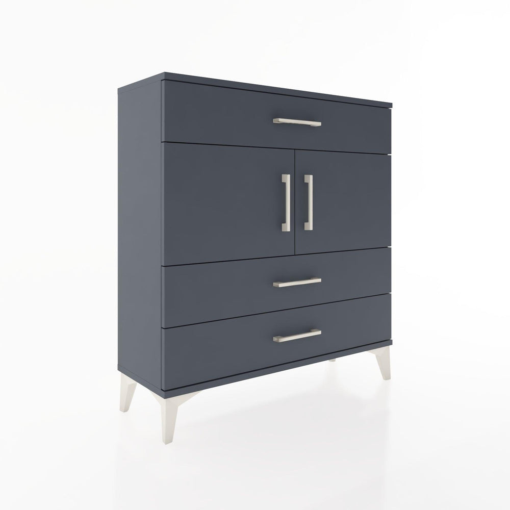 Woodntry Modüler Şifonyer Antrasit 88x30x84 cm Kapaklı ve Çekmeceli KC37-2