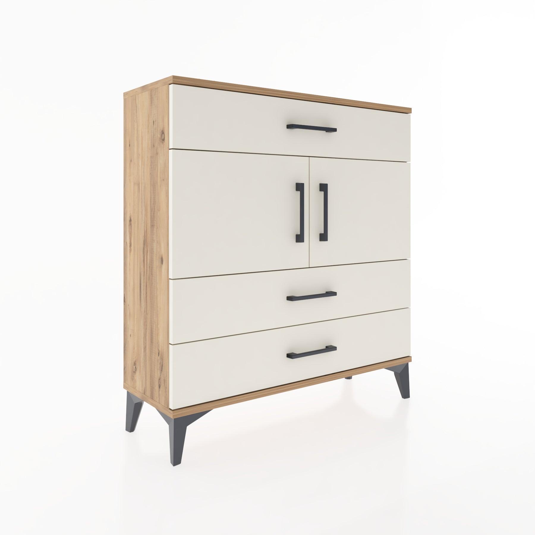 Woodntry Modular Dresser Pine 88x30x84 cm with Cover and Drawer KC37-3
