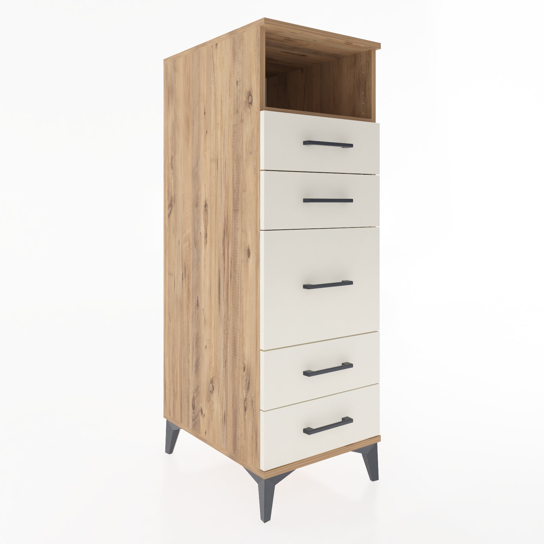 Woodntry Modular Cabinet Pine 44x59x122 cm with Drawers and Shelves CR87-3