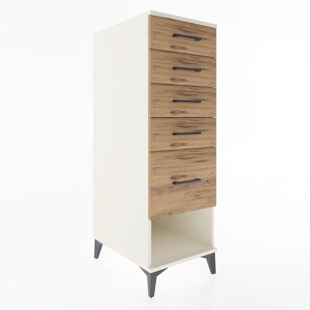 Woodntry Modular Cabinet Moonstone 44x59x122 cm with Drawers and Shelves CR88-1
