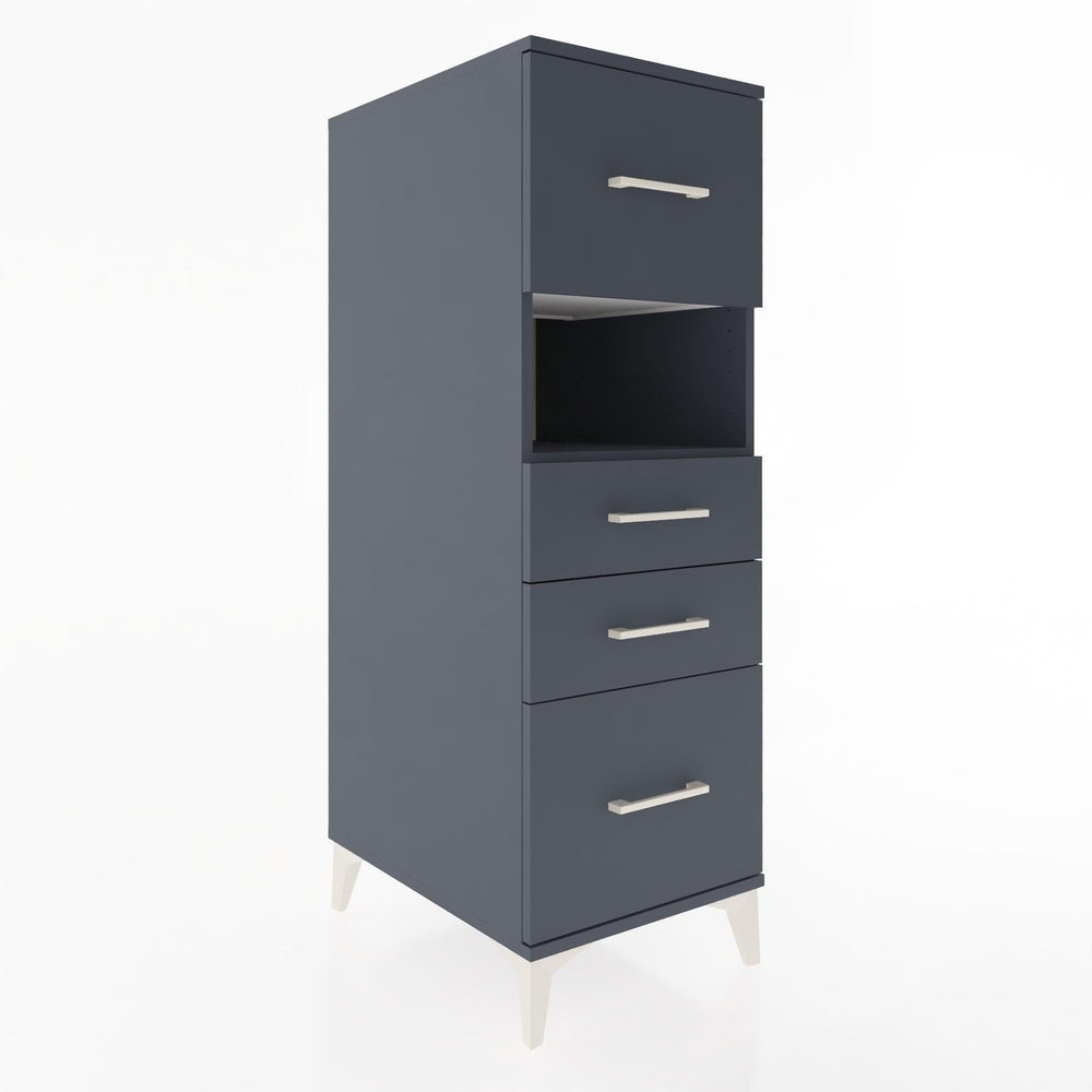 Woodntry Modular Cabinet Anthracite 44x30x122 cm with Drawers and Shelves CR38-2