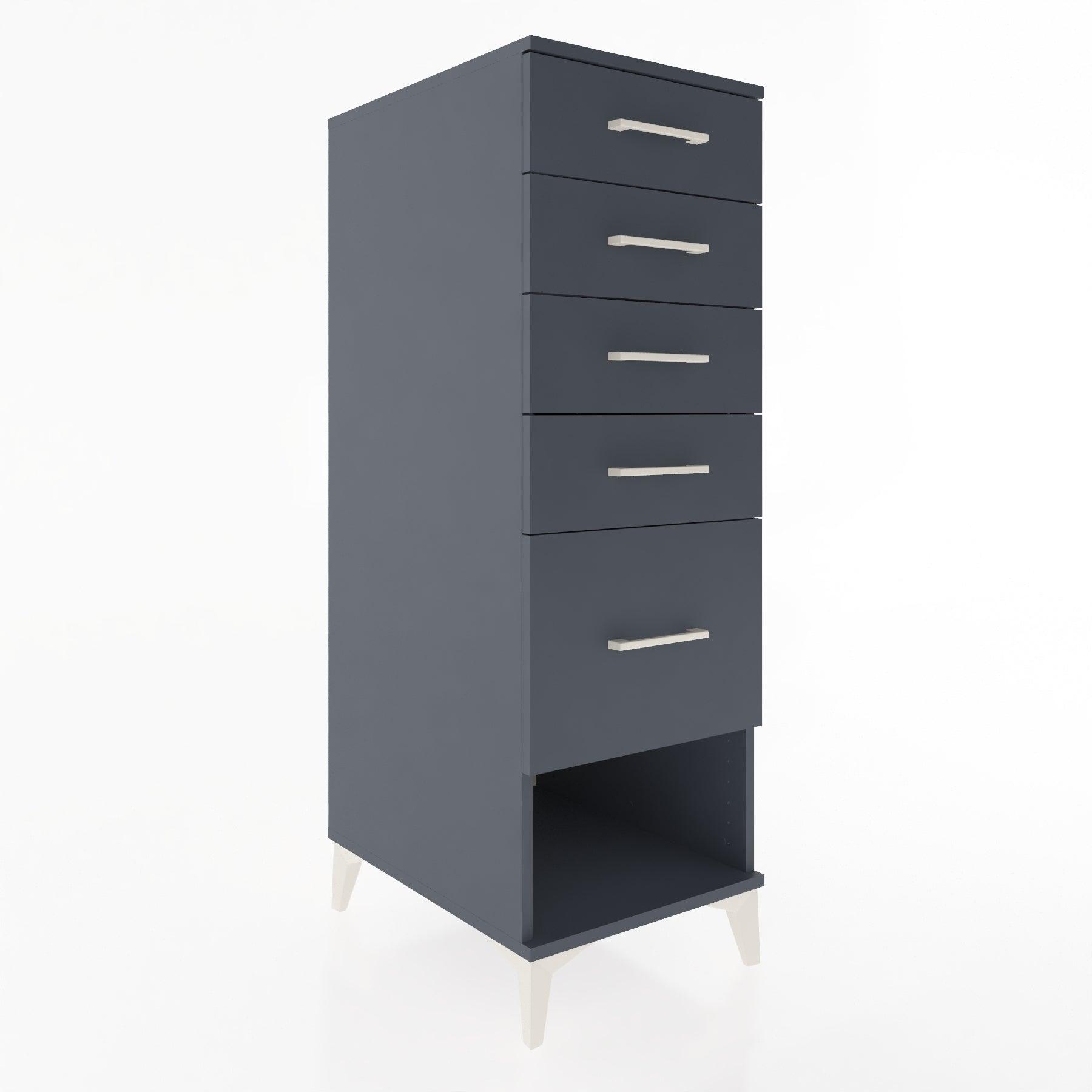 Woodntry Modular Cabinet Anthracite 44x30x122 cm with Drawers and Shelves CR88-2