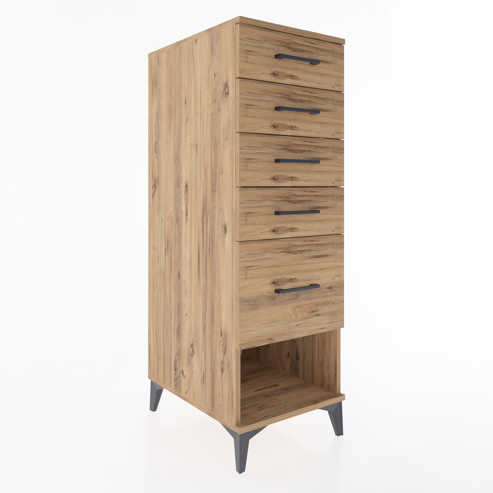 Woodntry Modular Cabinet Pine 44x59x122 cm with Drawers and Shelves CR88-3