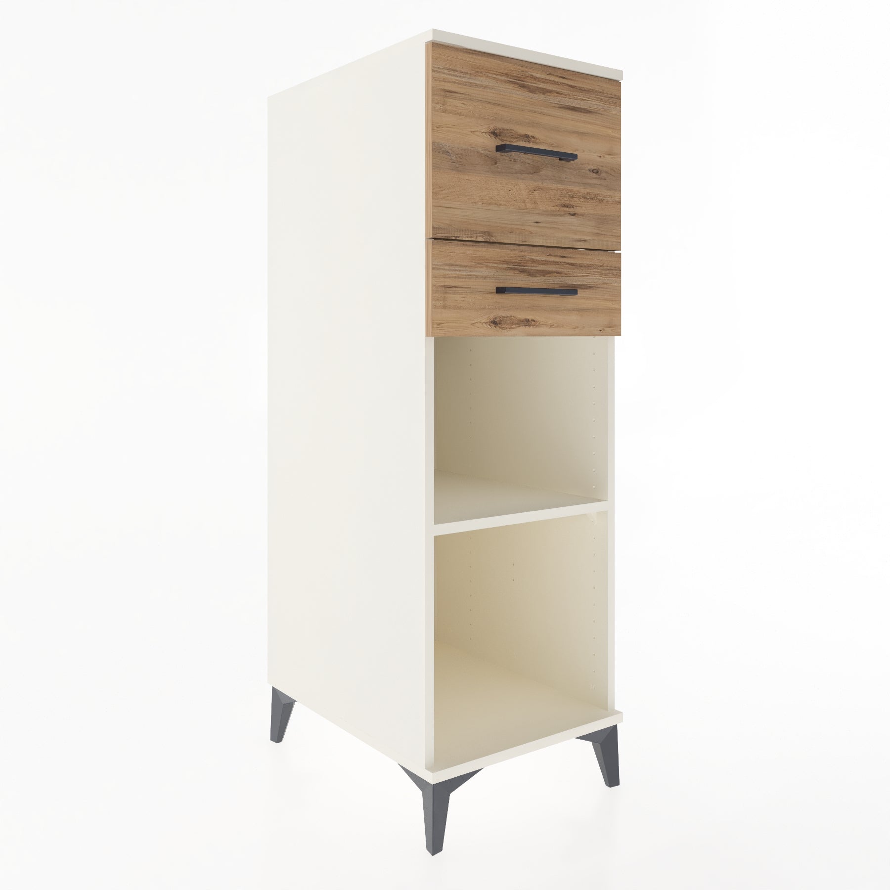 Woodntry Modüler Dolap Aytaşı 44x59x122 cm Çekmeceli ve Raflı CR89-1