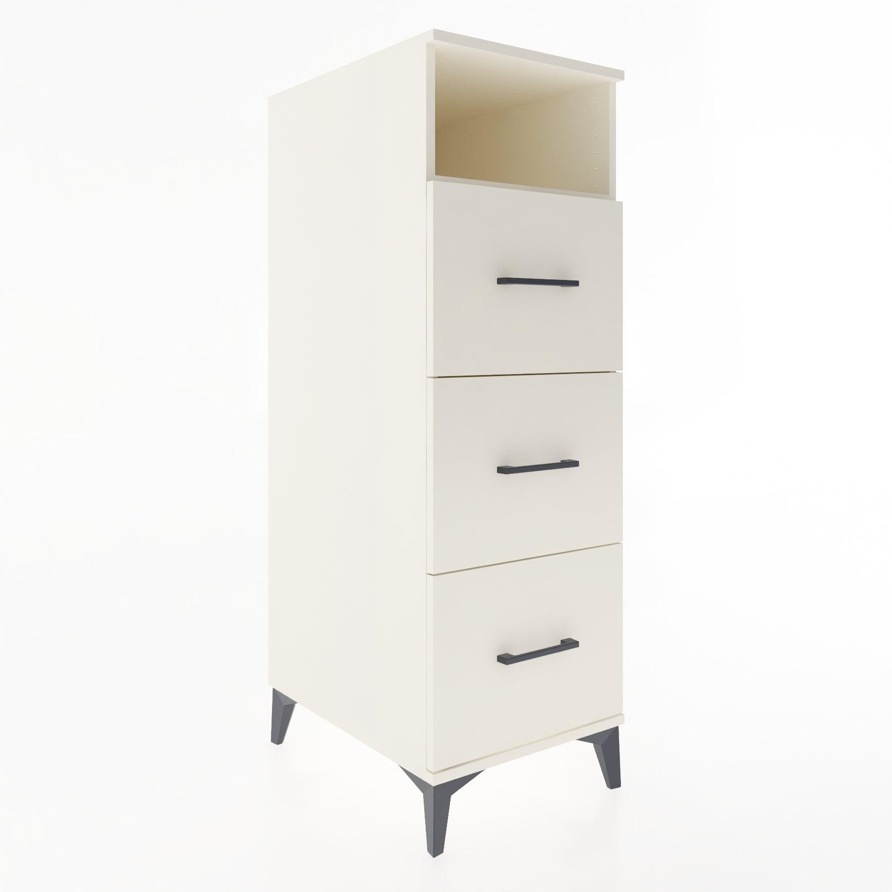 Woodntry Modular Cabinet Moonstone 44x30x122 cm with Drawers and Shelves CR39-1