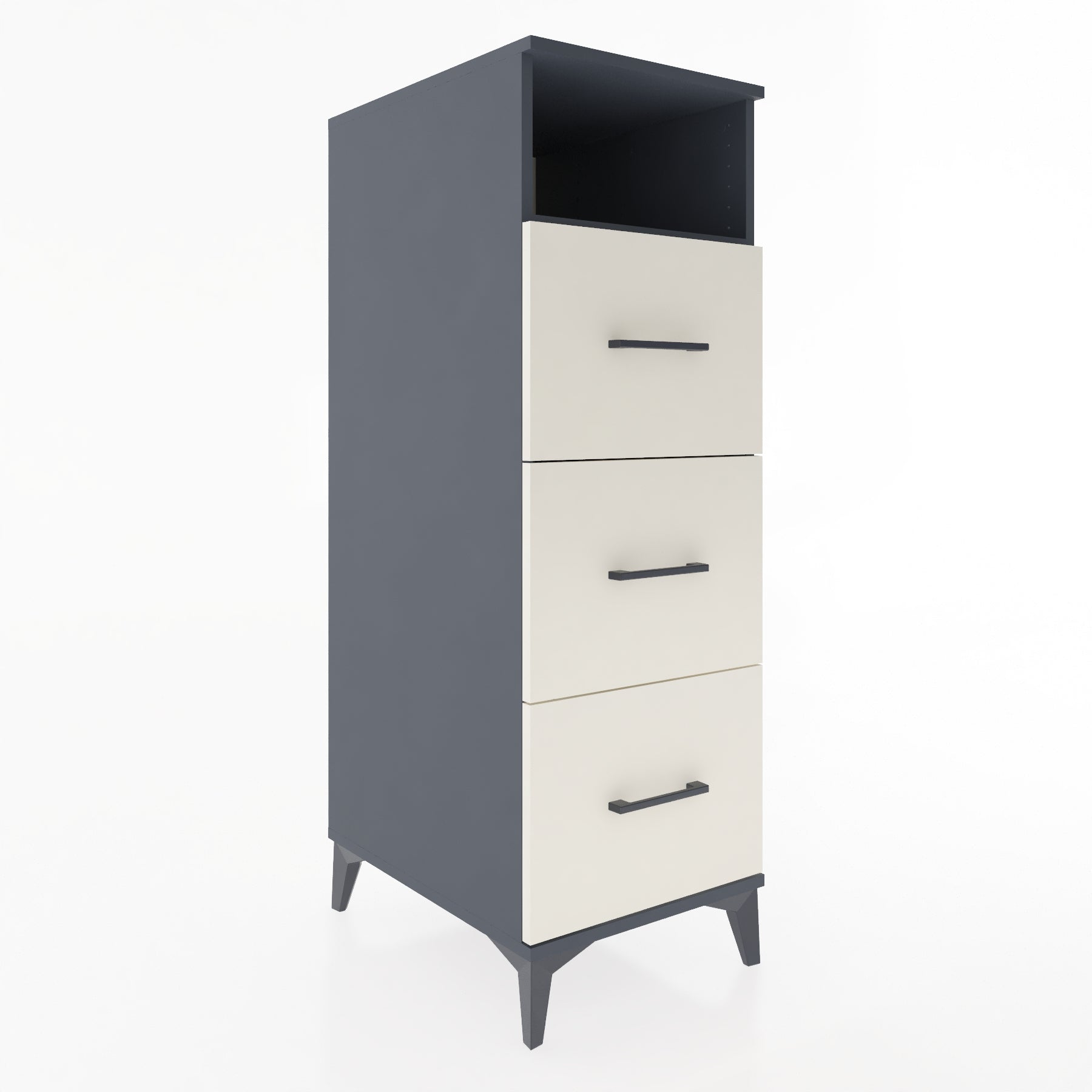 Woodntry Modular Cabinet Anthracite 44x59x122 cm with Drawers and Shelves CR39-2