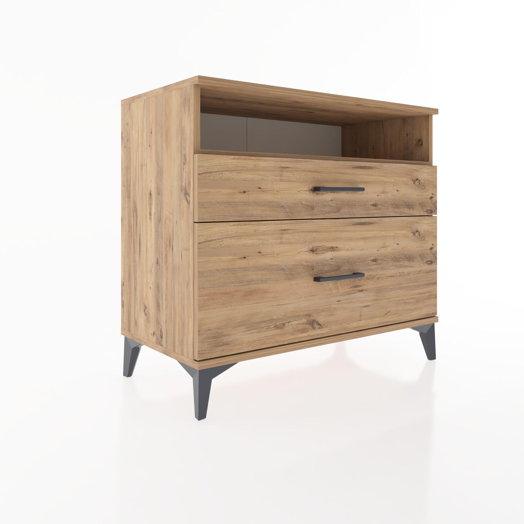 Woodntry Modüler Şifonyer Çam 88x44x68 cm Çekmeceli ve Raflı CR39-3