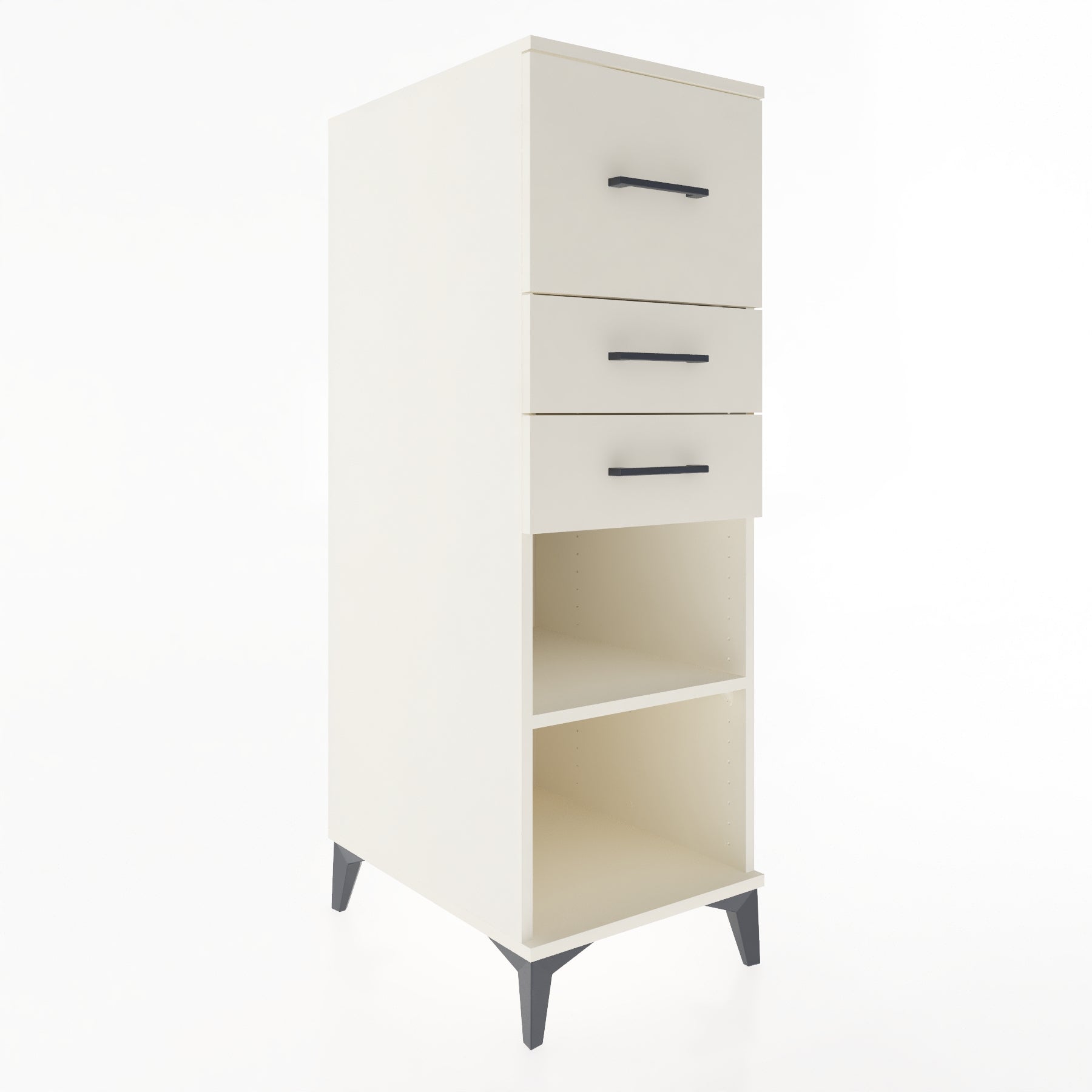 Woodntry Modüler Dolap Aytaşı 44x59x122 cm Çekmeceli ve Raflı CR90-1