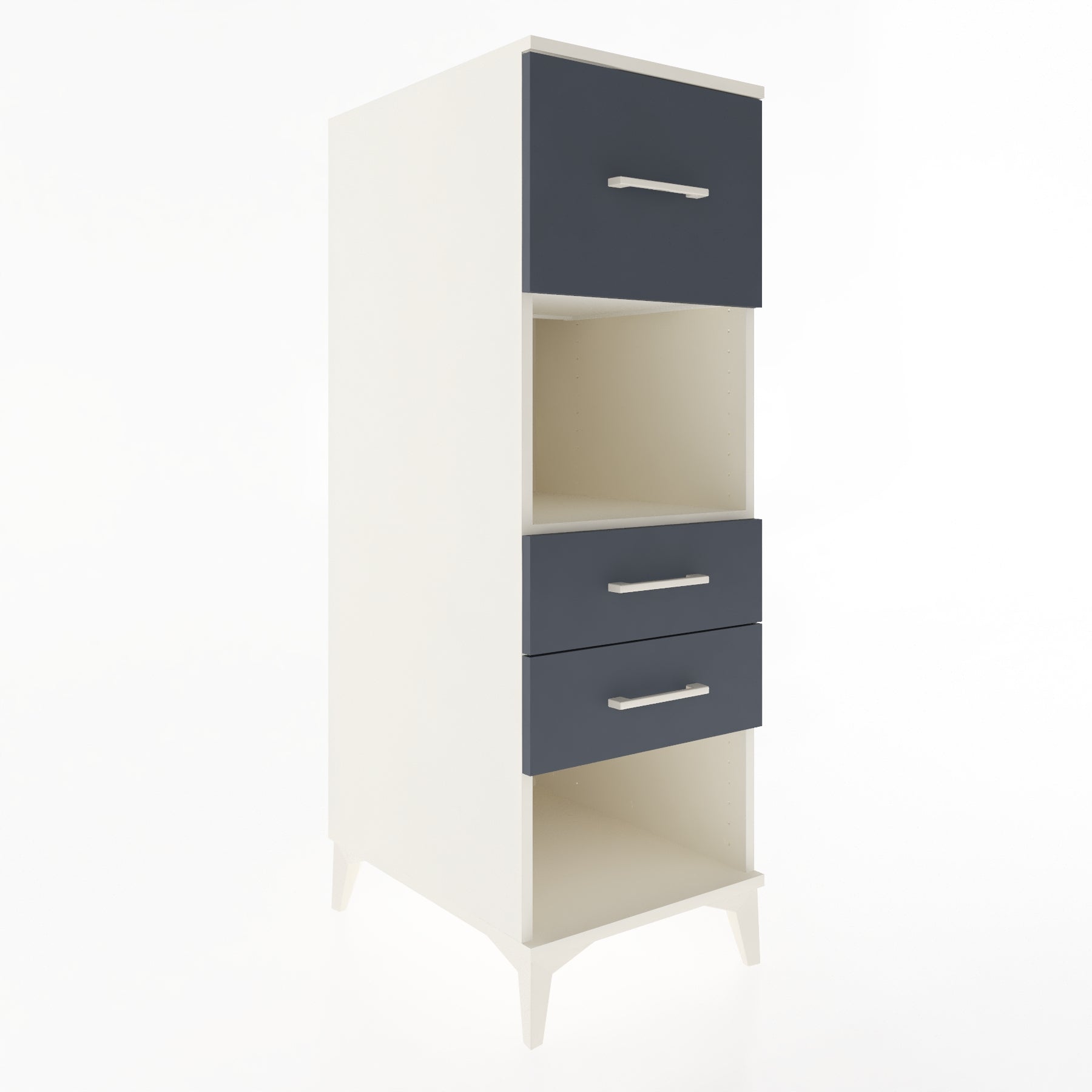 Woodntry Modüler Dolap Aytaşı 44x59x122 cm Çekmeceli ve Raflı CR91-1