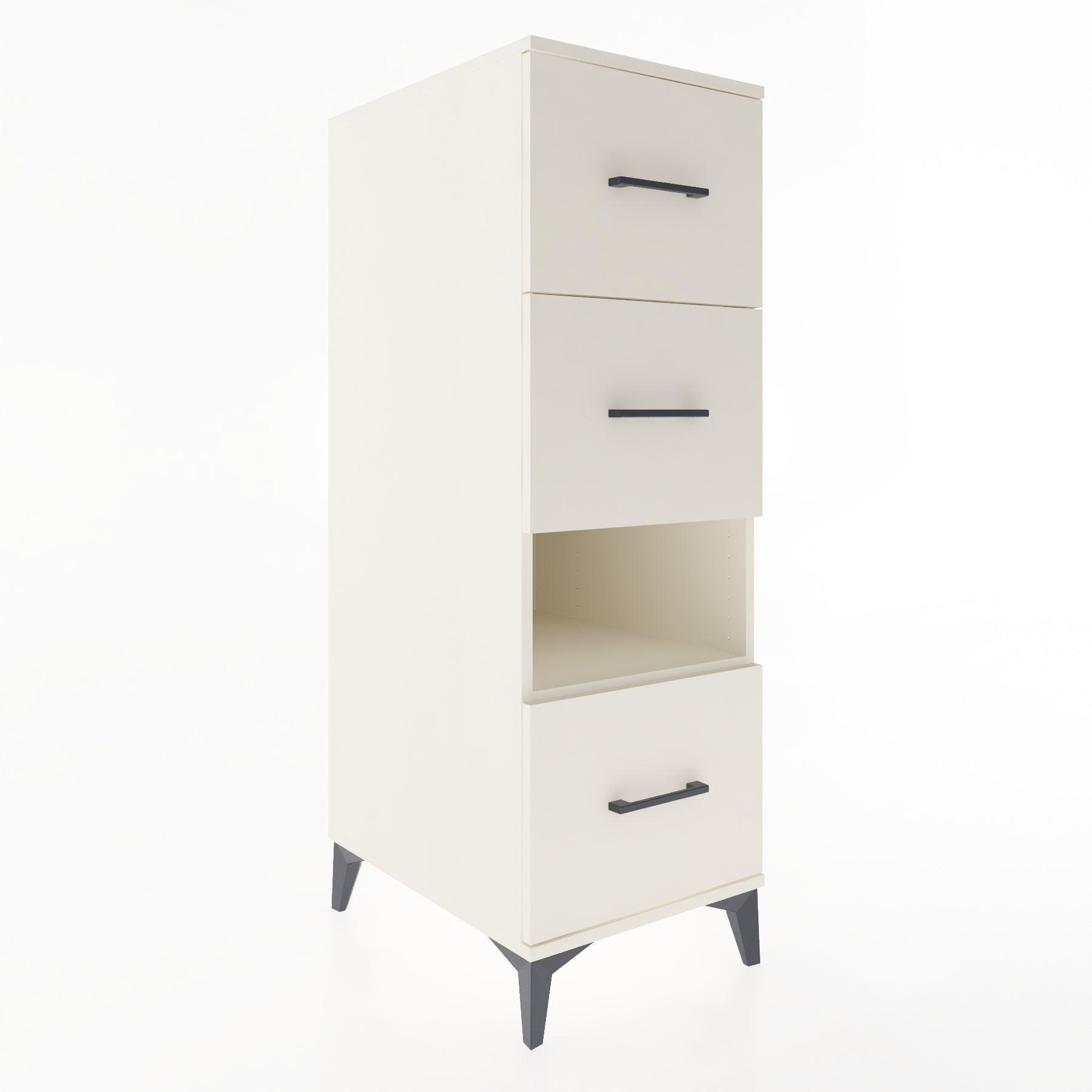 Woodntry Modular Cabinet Moonstone 44x30x122 cm with Drawers and Shelves CR41-1