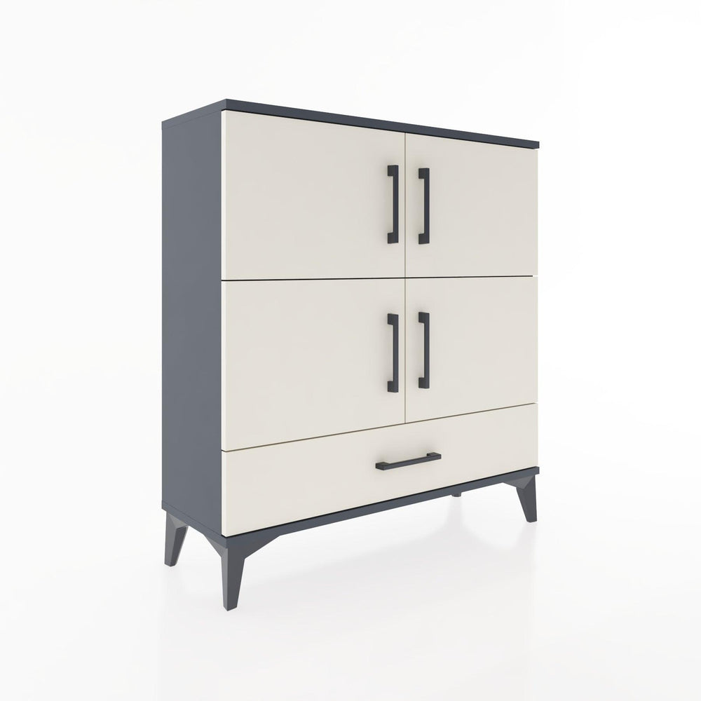 Woodntry Modular Dresser Anthracite 88x30x84 cm with Cover and Drawer KC41-2