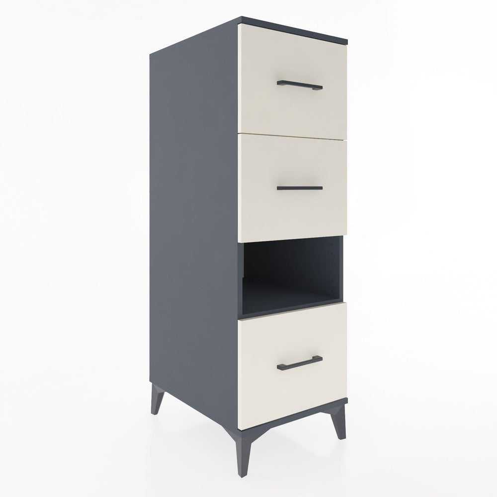 Woodntry Modular Cabinet Anthracite 44x30x122 cm with Drawers and Shelves CR41-2
