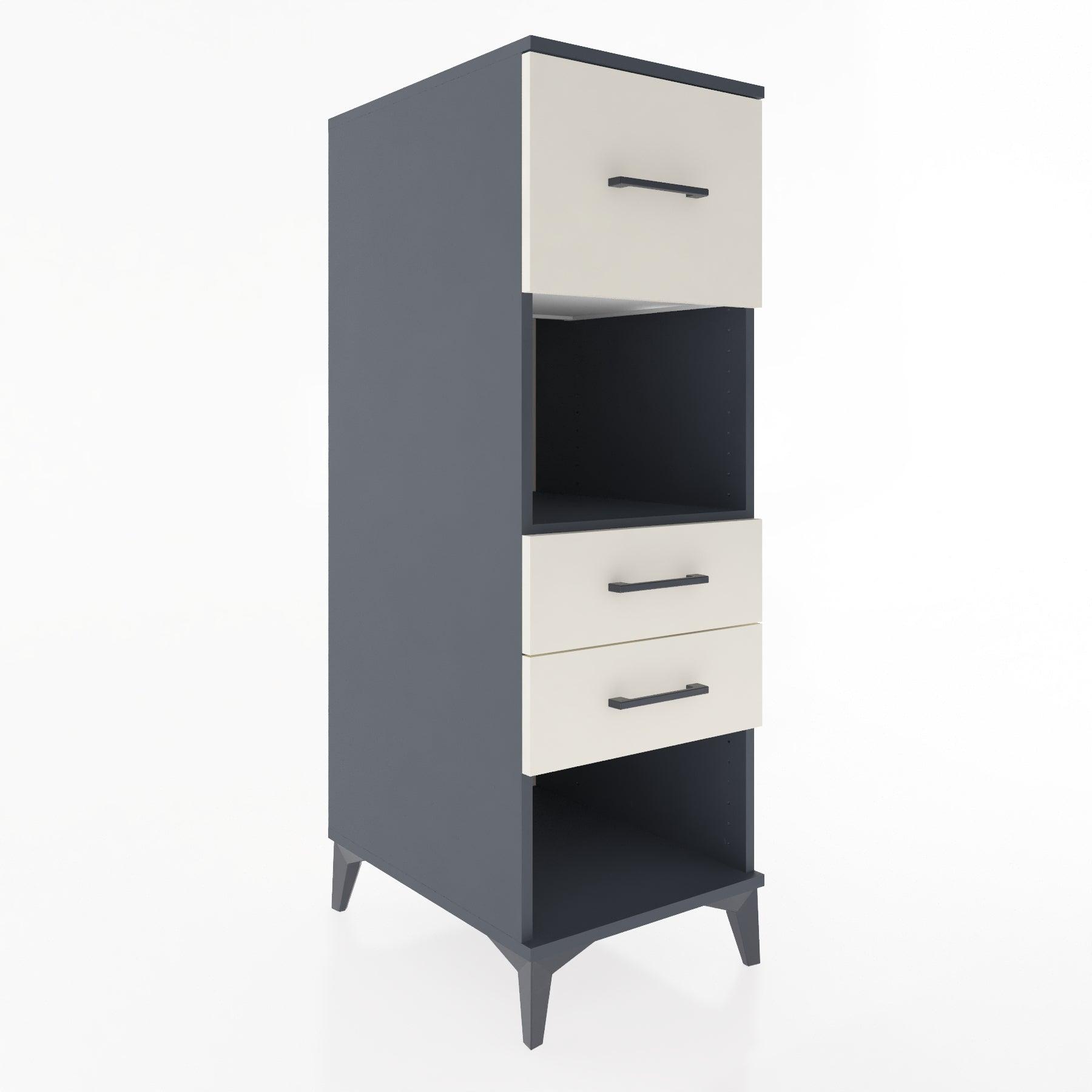 Woodntry Modular Cabinet Anthracite 44x30x122 cm with Drawers and Shelves CR91-2