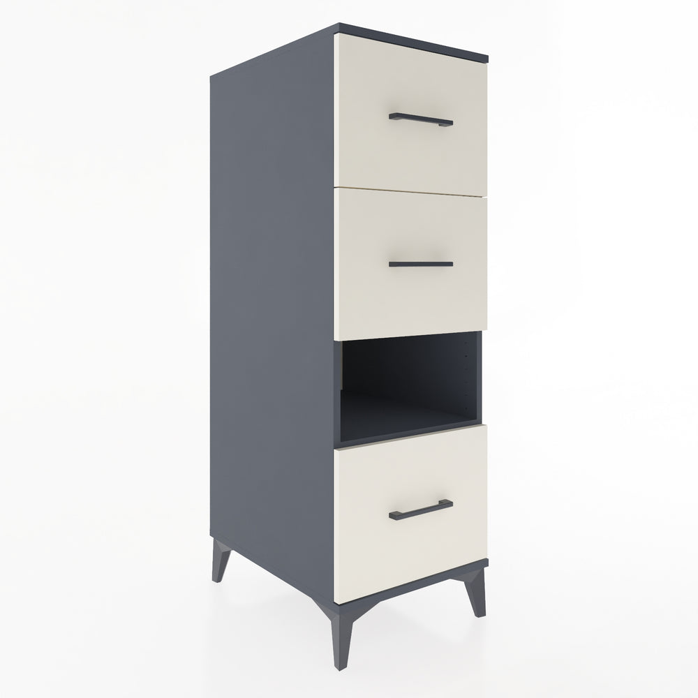 Woodntry Modular Cabinet Anthracite 44x59x122 cm with Drawers and Shelves CR41-2