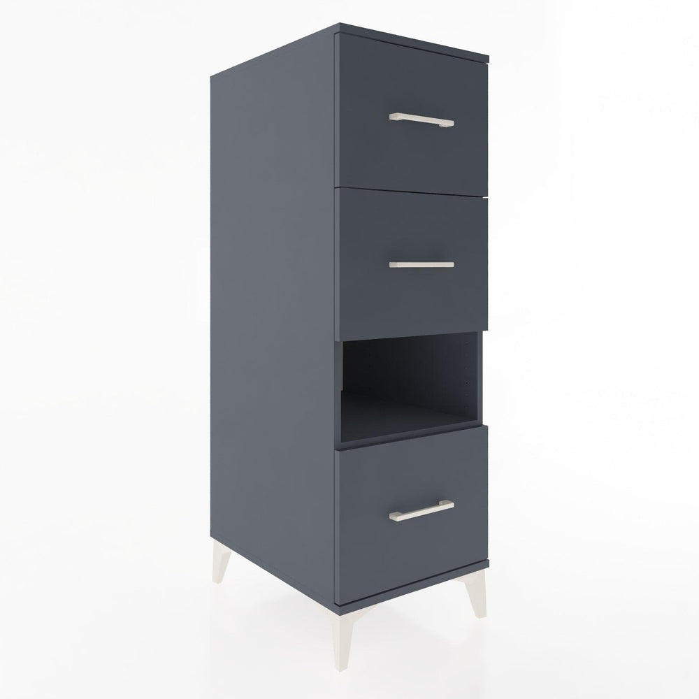 Woodntry Modular Cabinet Anthracite 44x30x122 cm with Drawers and Shelves CR41-2