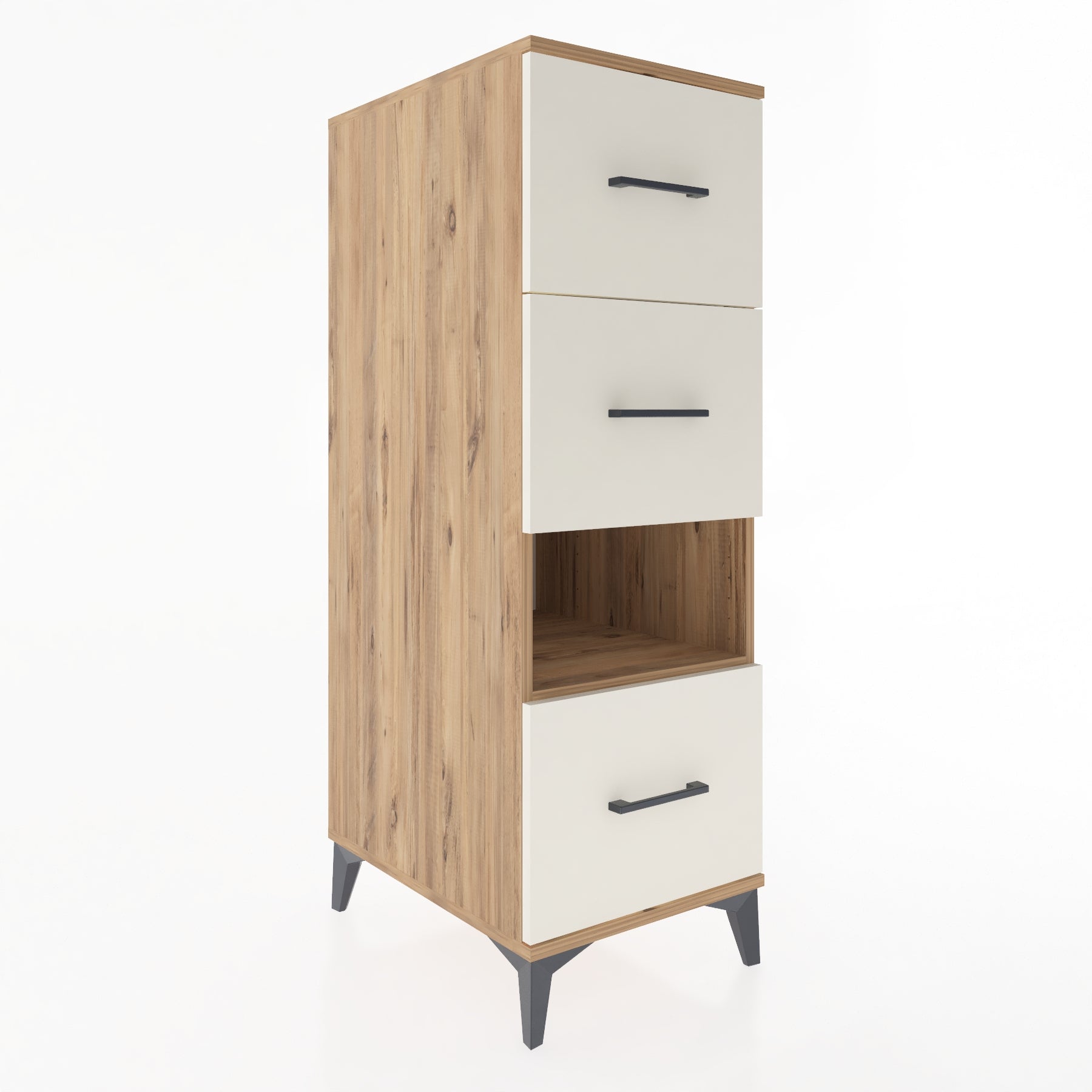 Woodntry Modular Cabinet Pine 44x59x122 cm with Drawers and Shelves CR41-3