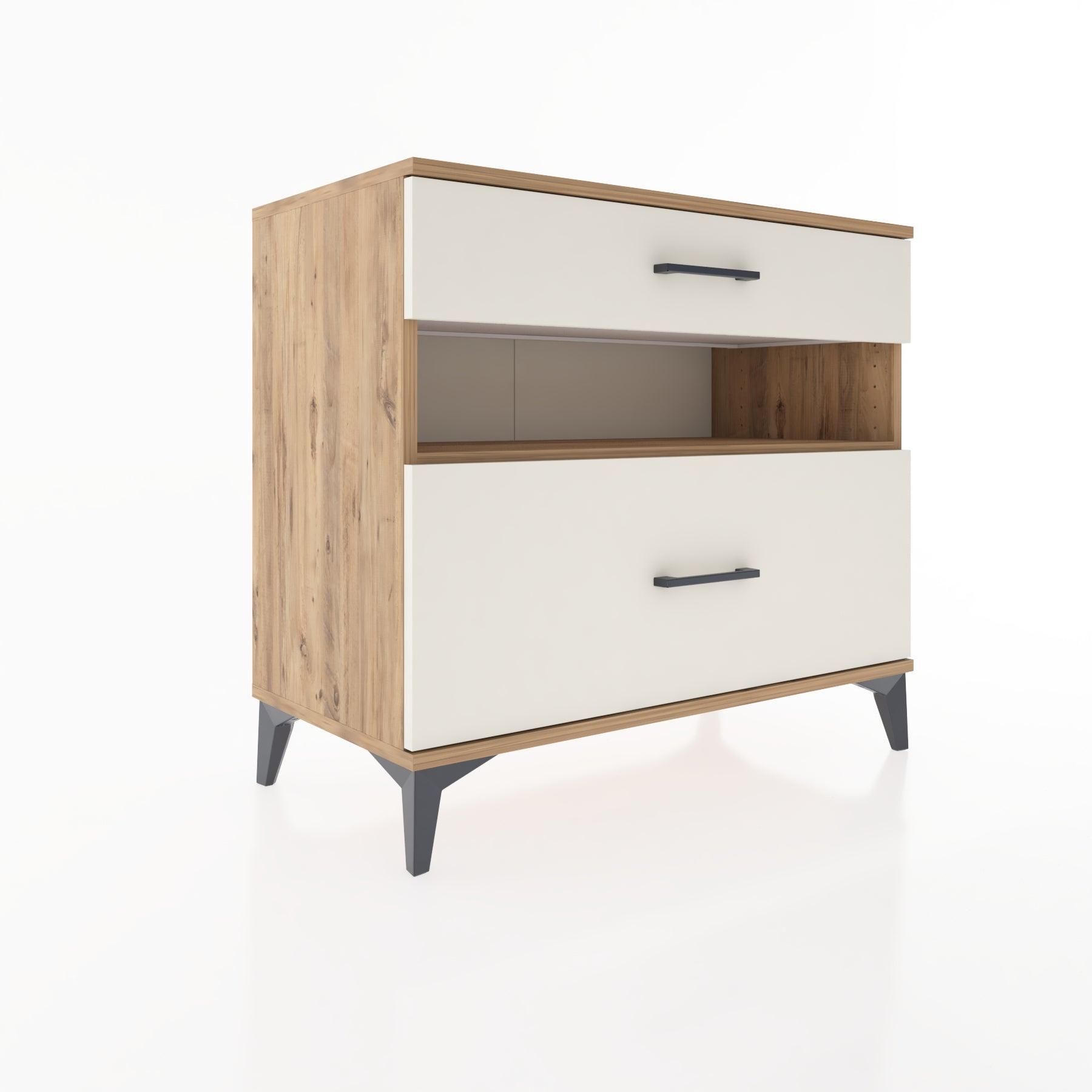 Woodntry Modüler Şifonyer Çam 88x44x68 cm Çekmeceli ve Raflı CR41-3
