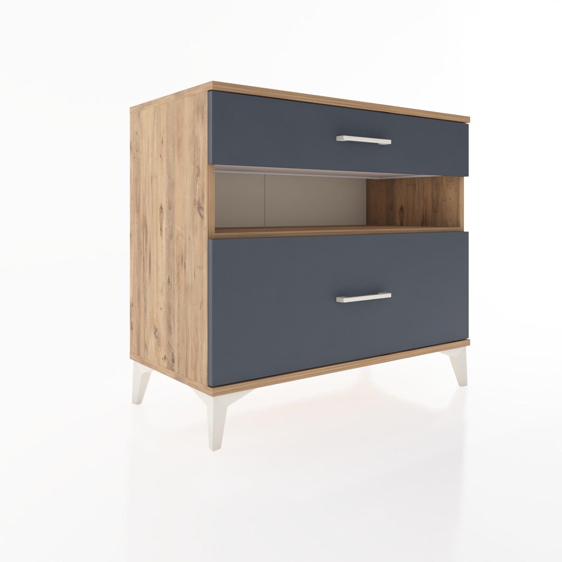 Woodntry Modüler Şifonyer Çam 88x44x68 cm Çekmeceli ve Raflı CR41-3