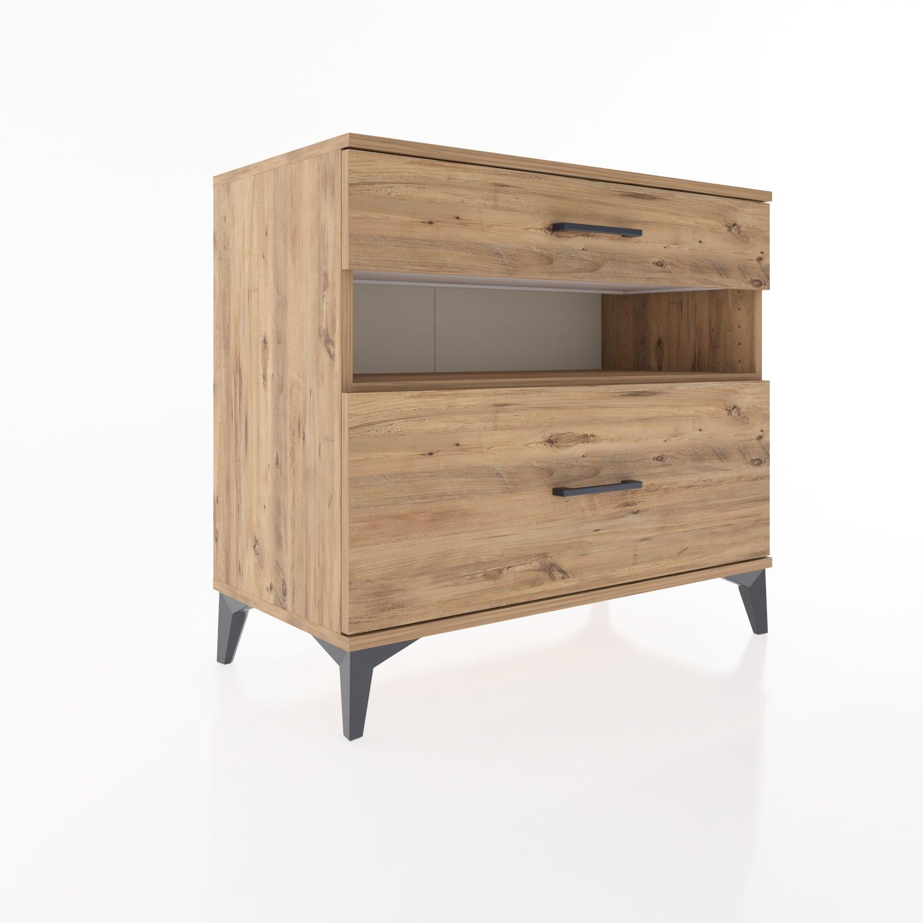 Woodntry Modüler Şifonyer Çam 88x44x68 cm Çekmeceli ve Raflı CR41-3